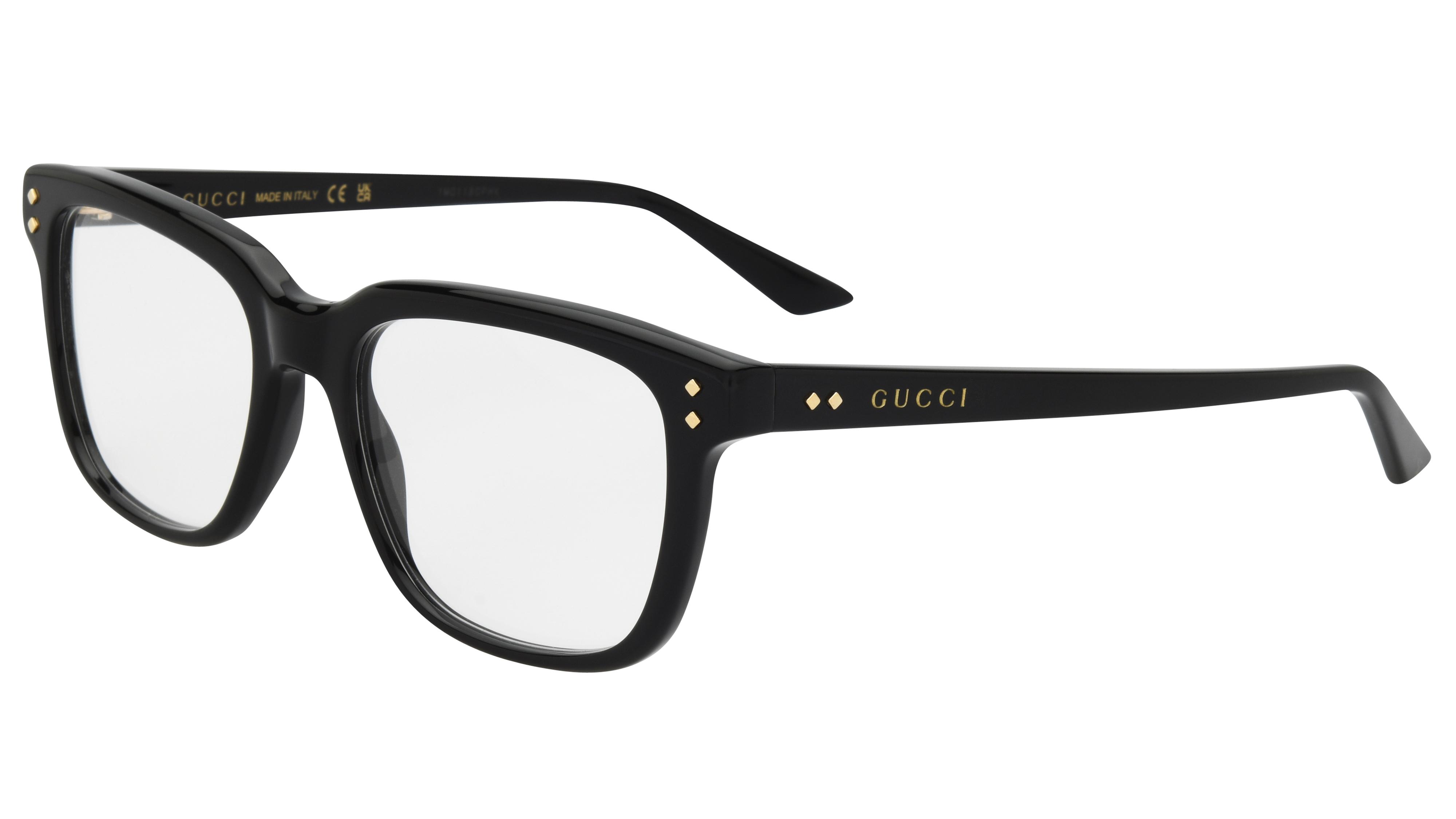 Lunettes de vue Gucci Homme Noir Rectangle Gg2131O Trois-Quart