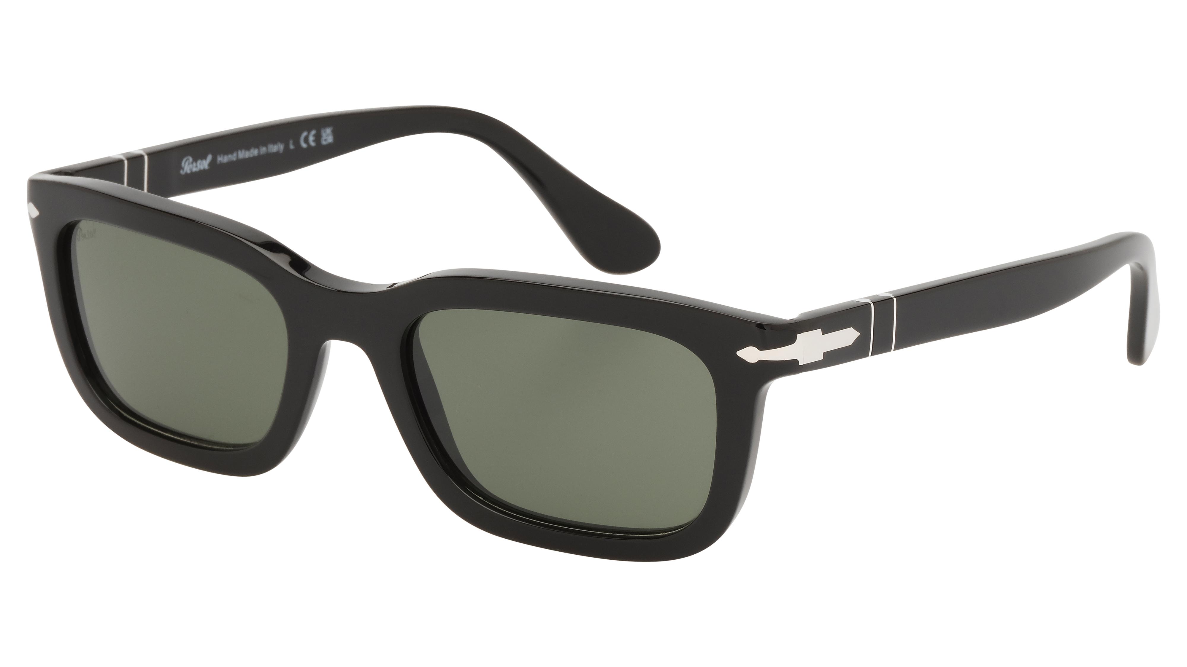 Lunettes de soleil Persol Mixte Noir Rectangle po3396s Trois-Quart