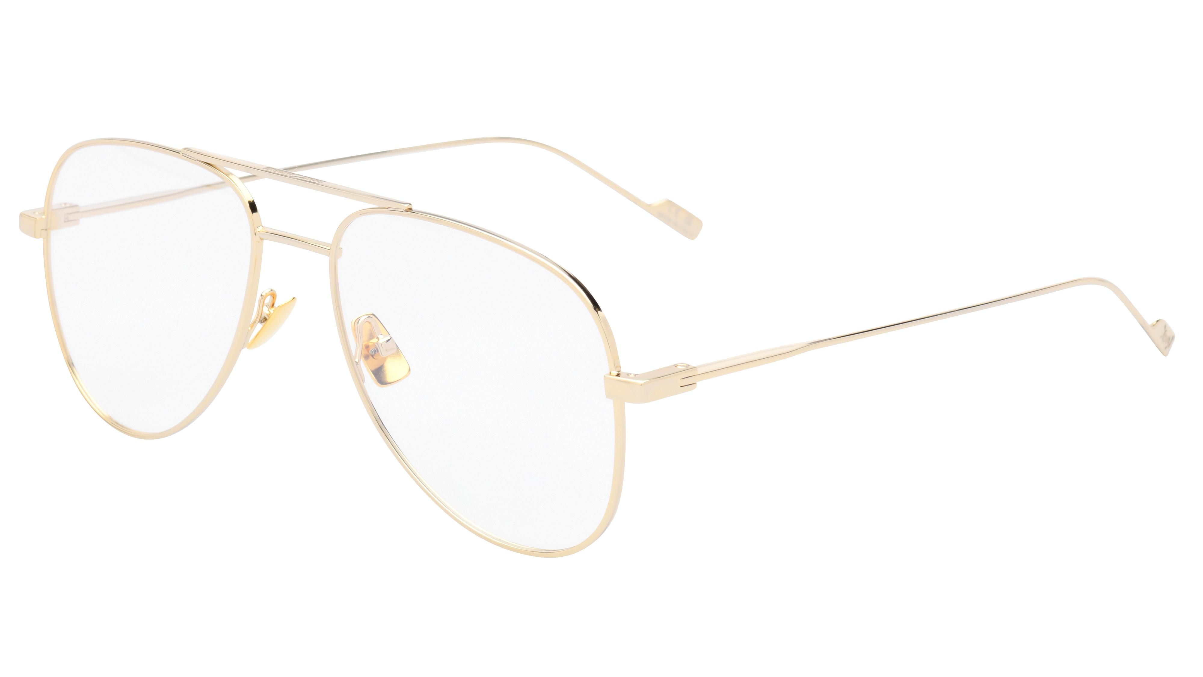 Lunettes de vue Saint Laurent Homme Or Aviateur CLASSIC Trois-Quart