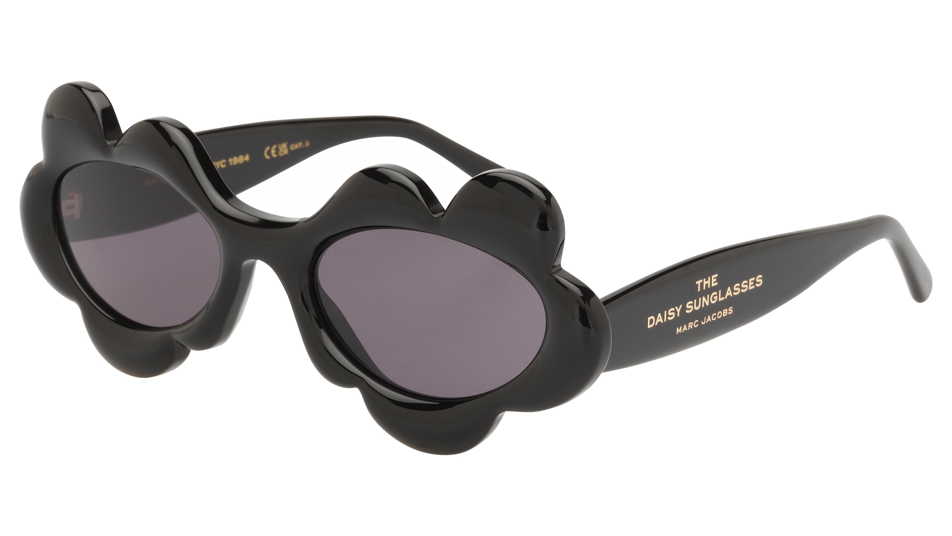 Lunettes de soleil Marc Jacobs Femme Noir Arrondie marc Trois-Quart