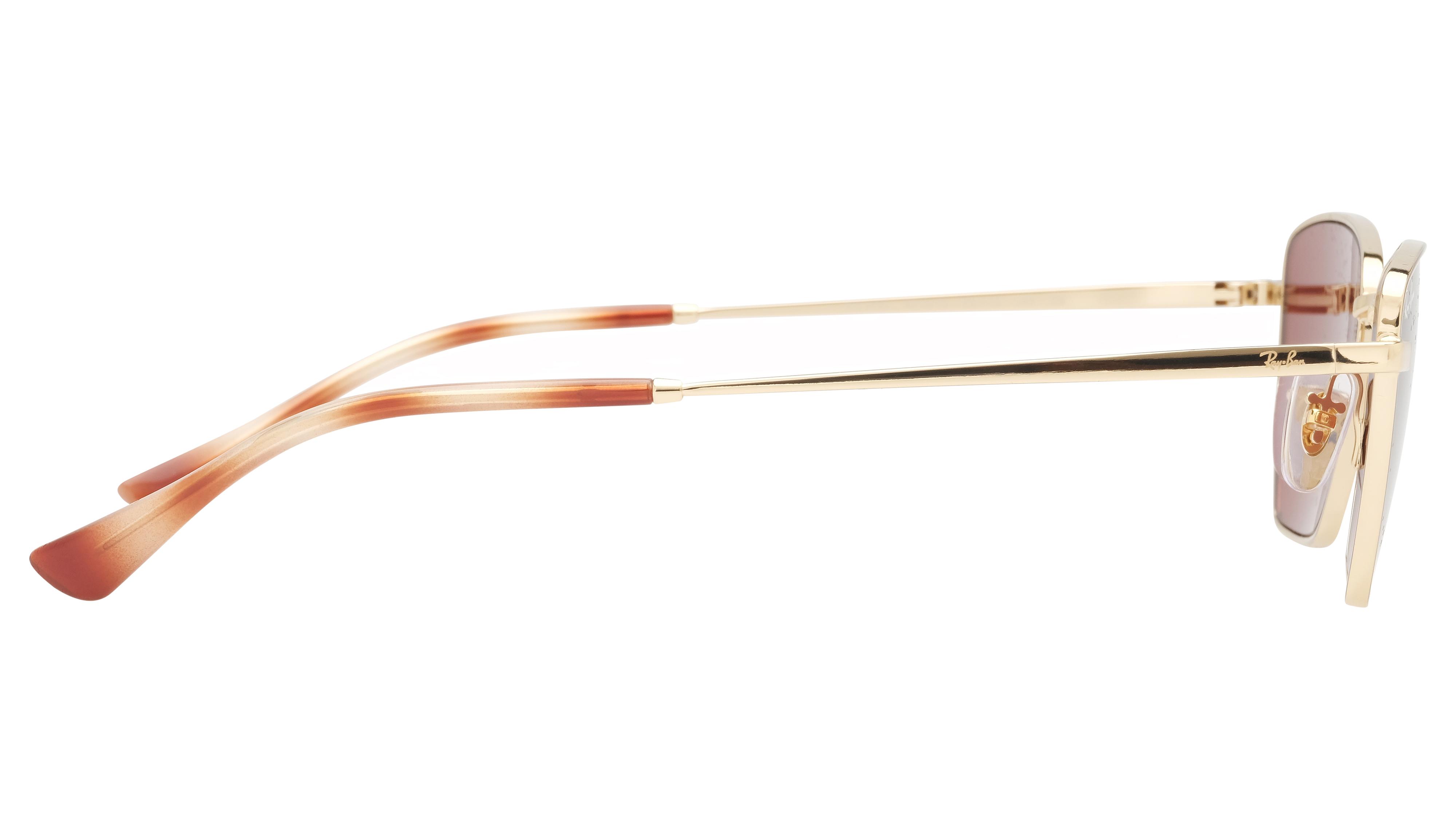 Lunettes de soleil Ray-Ban Mixte Or Papillon rb3783 Droite