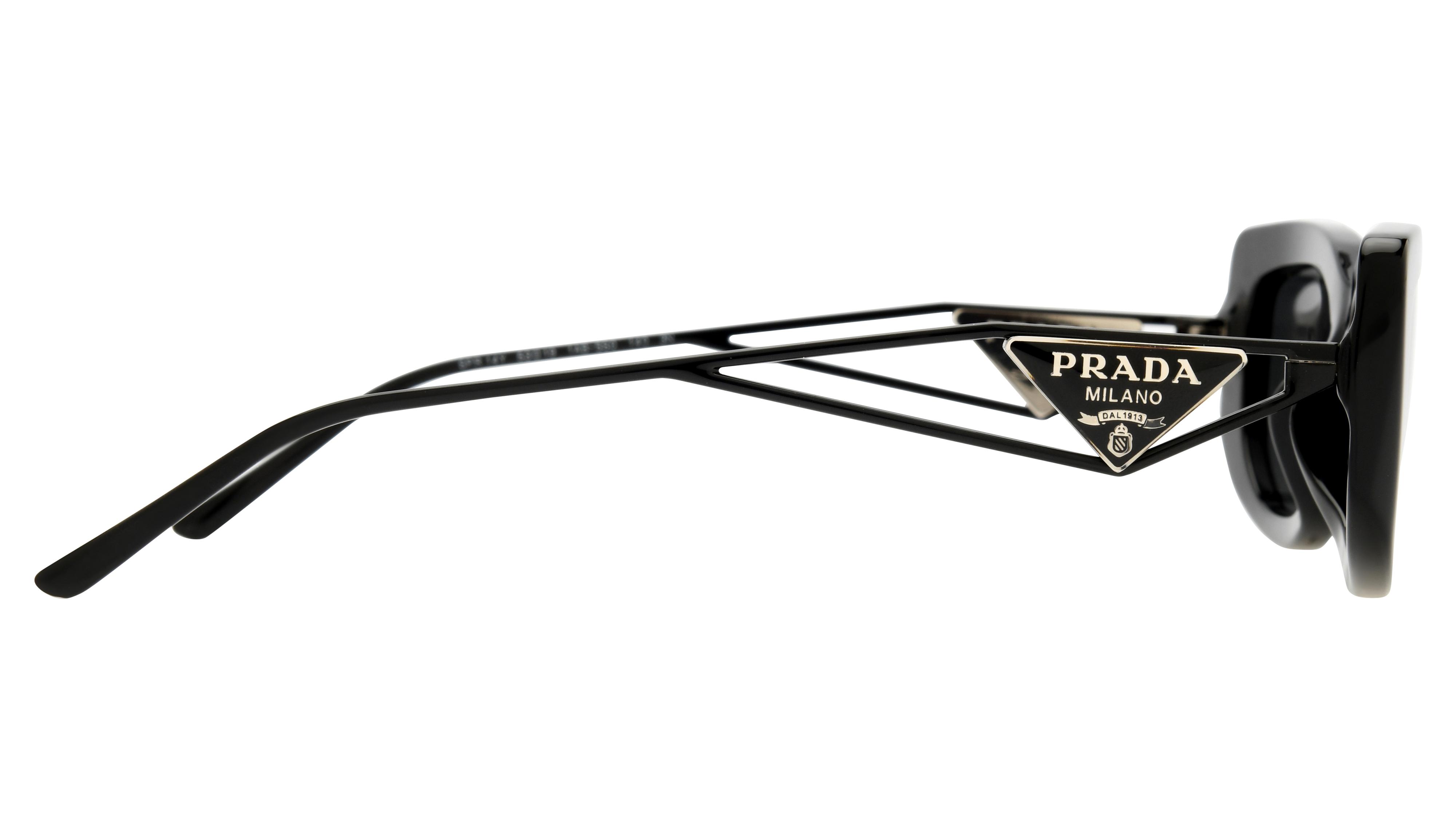 Lunettes de soleil Prada Femme Noir Rectangle Pr14Ys Droite