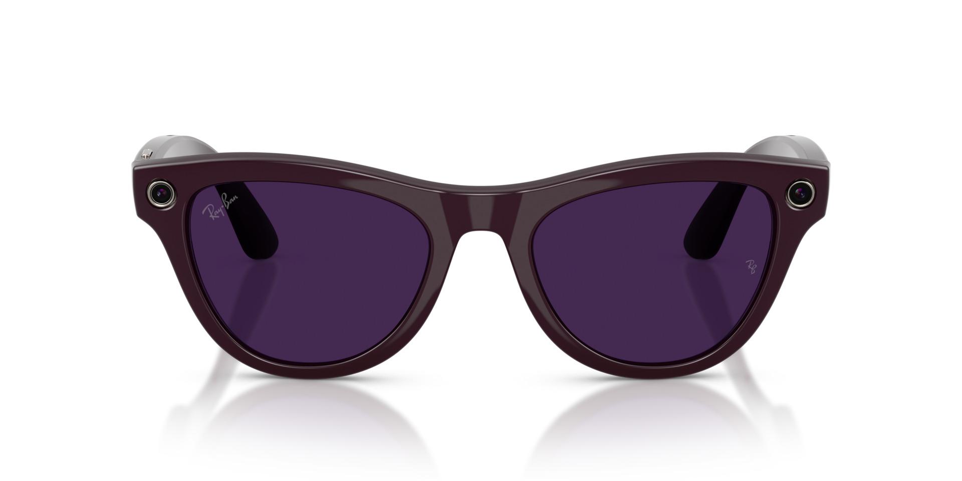 Lunettes de soleil Ray-Ban Meta Mixte Violet Papillon Rw4014 Gauche