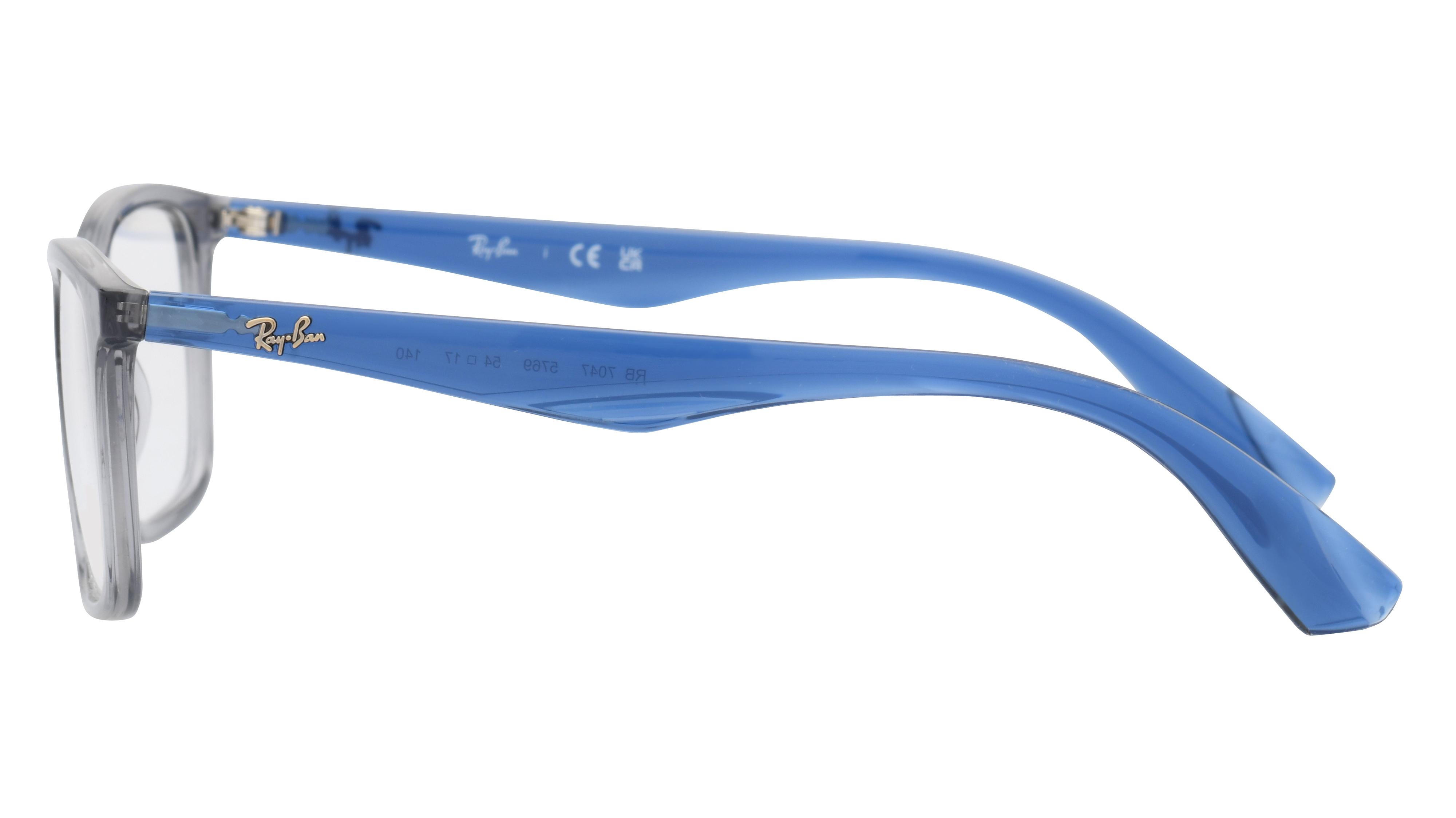 Lunettes de vue Ray-Ban Mixte Gris Carré Rx7047 Gauche