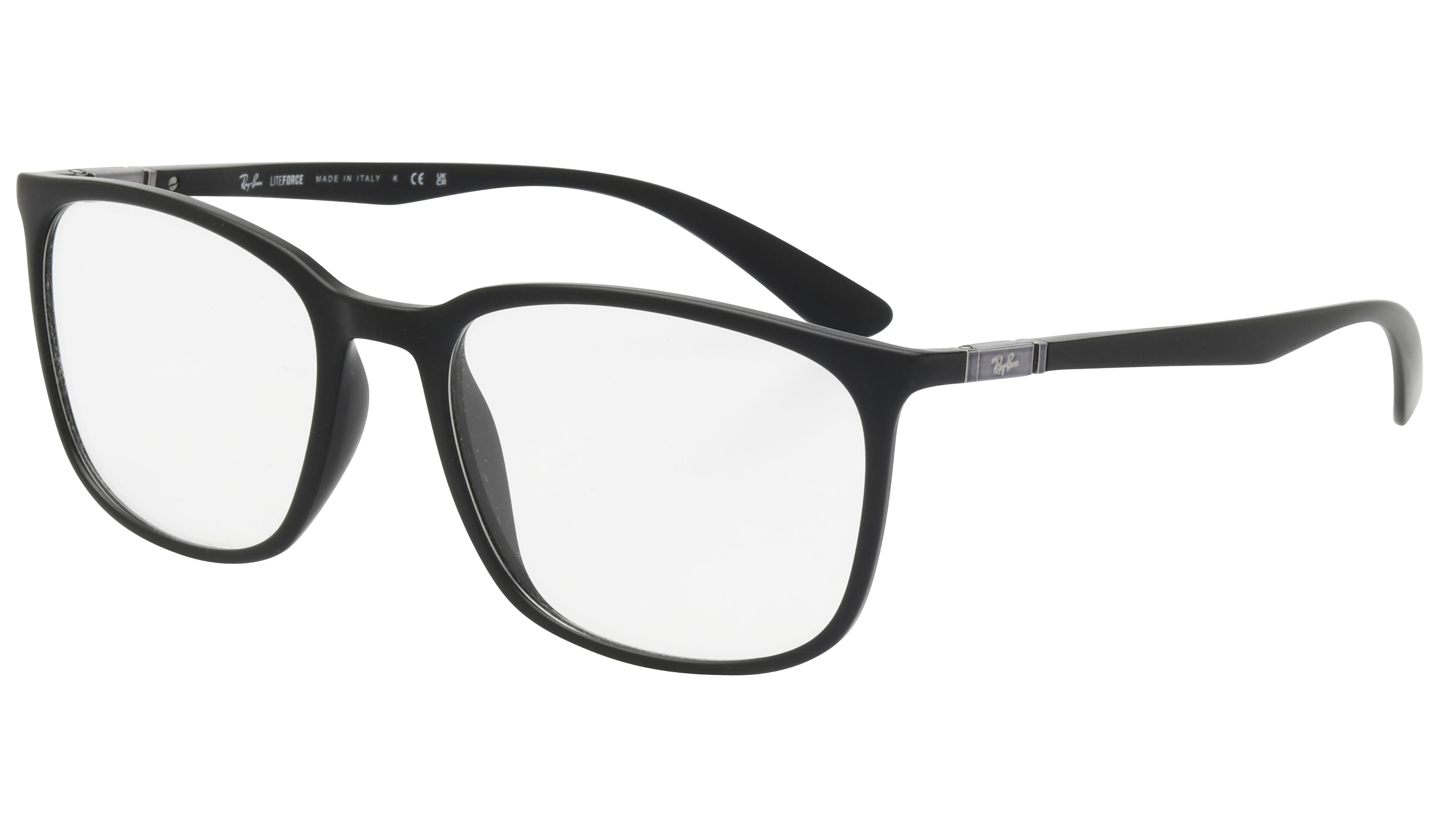 Lunettes de vue Ray-Ban Mixte Noir Carré Rx7199 Trois-Quart