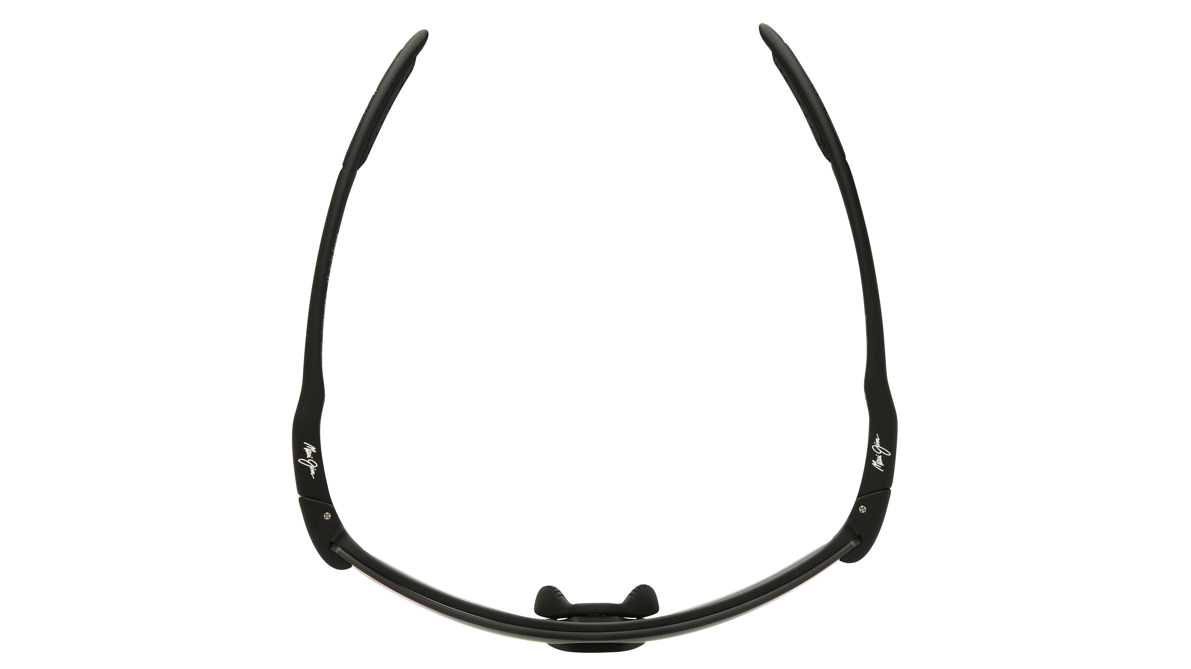 Lunettes de soleil Maui Jim Mixte Noir Sport mj0680s Dessus