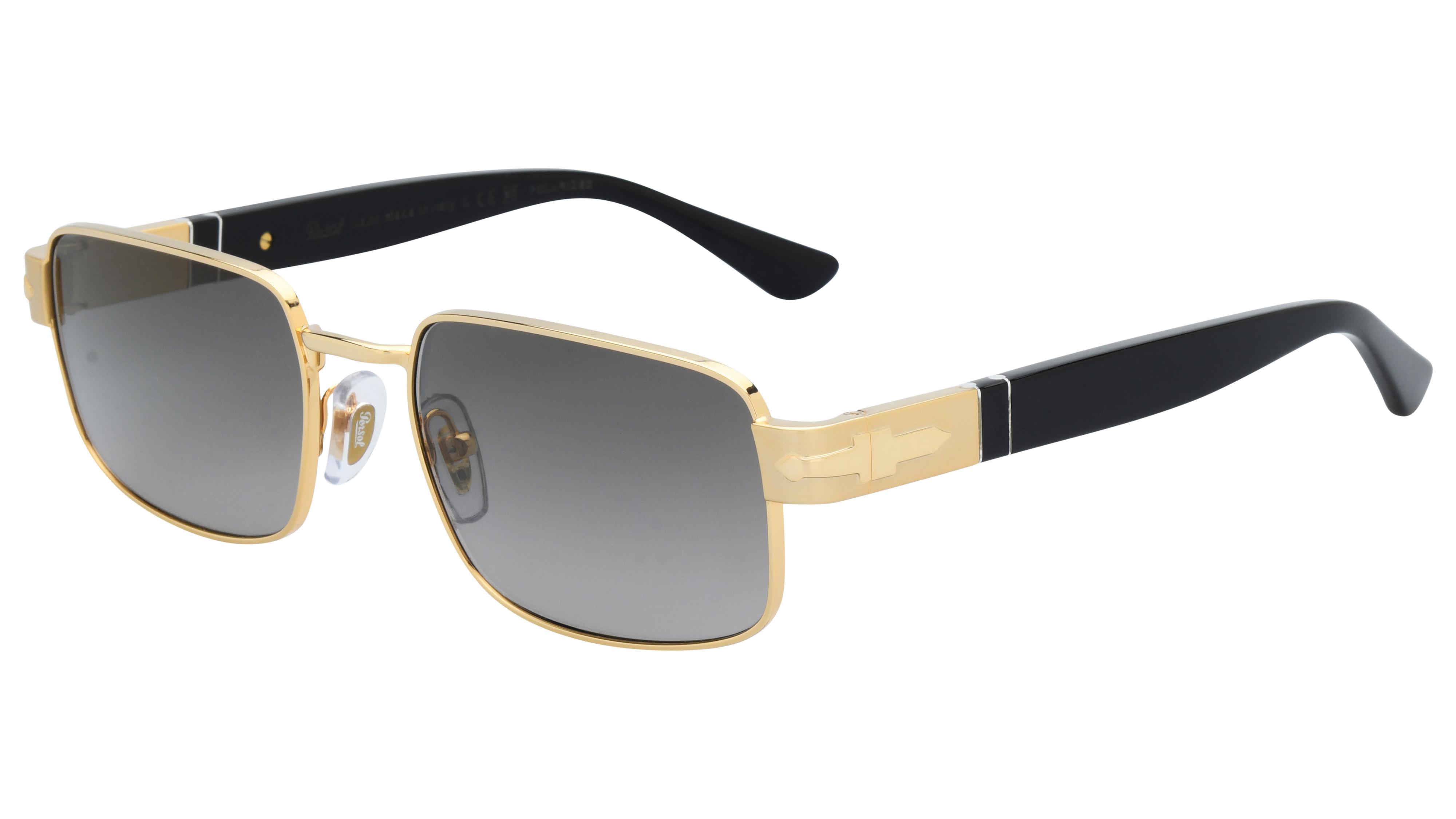 Lunettes de soleil Persol Mixte Or Rectangle PO1022S Trois-Quart