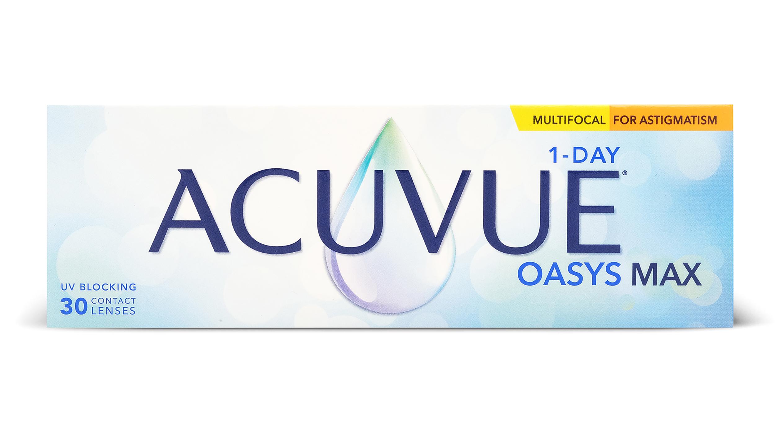 Lentilles de contact 1 Day Acuvue Oasys Max Multifocal for Astigmatism High Boîte de 30