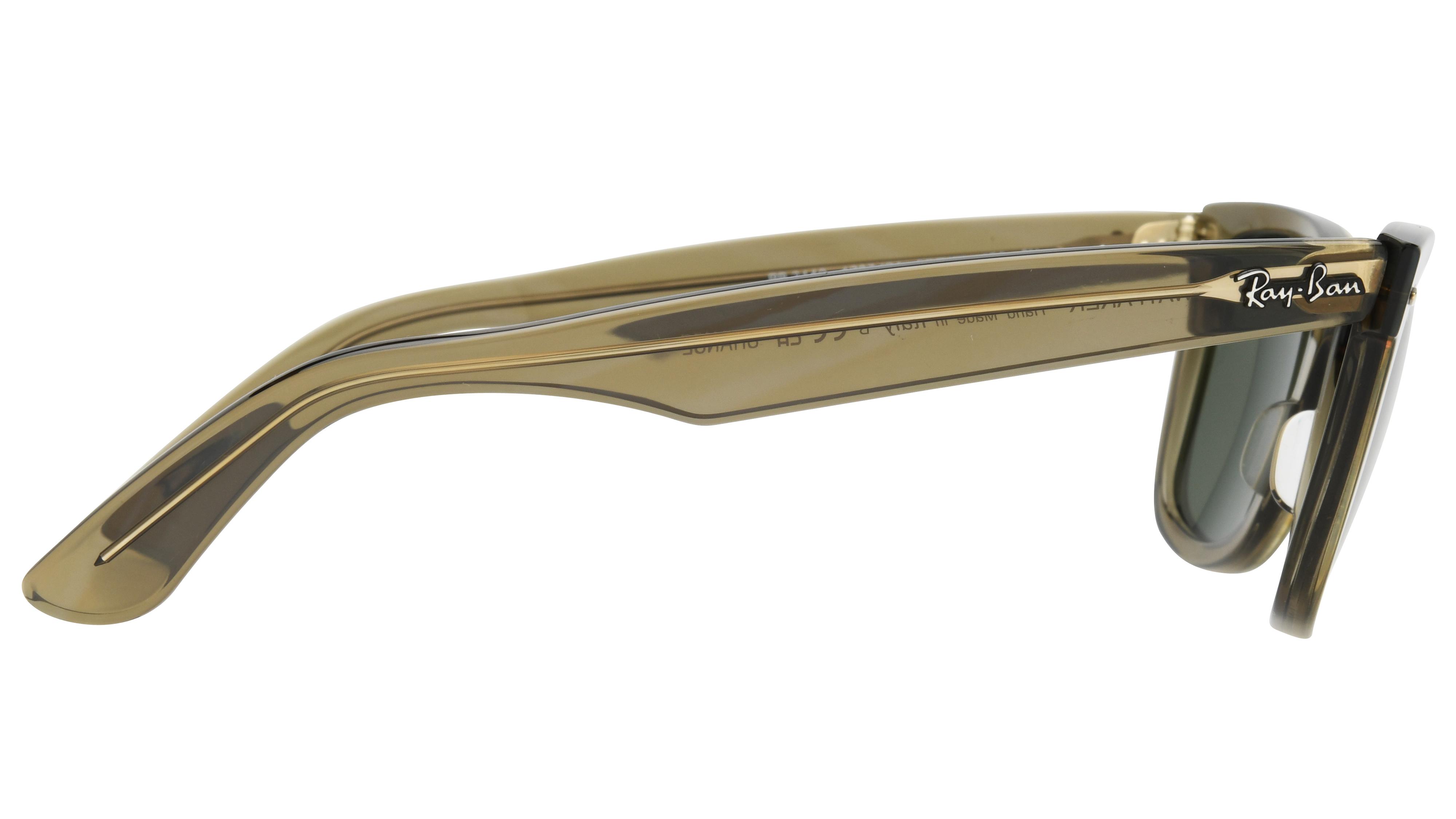 Lunettes de soleil Ray-Ban Mixte Vert Wayfarer RB2140 Droite