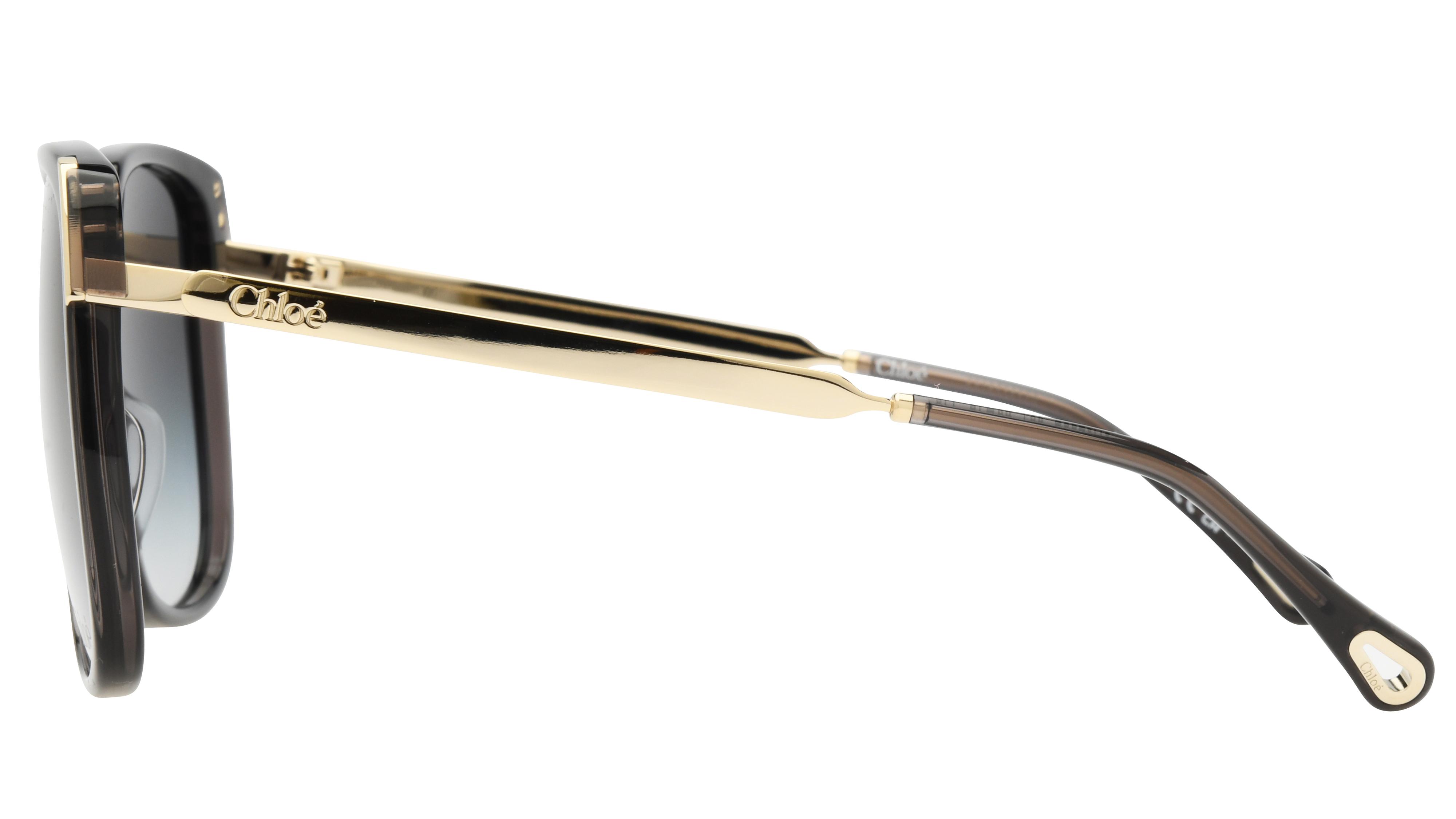 Lunettes de soleil Chloé Femme Gris Rectangle CH0286S Gauche