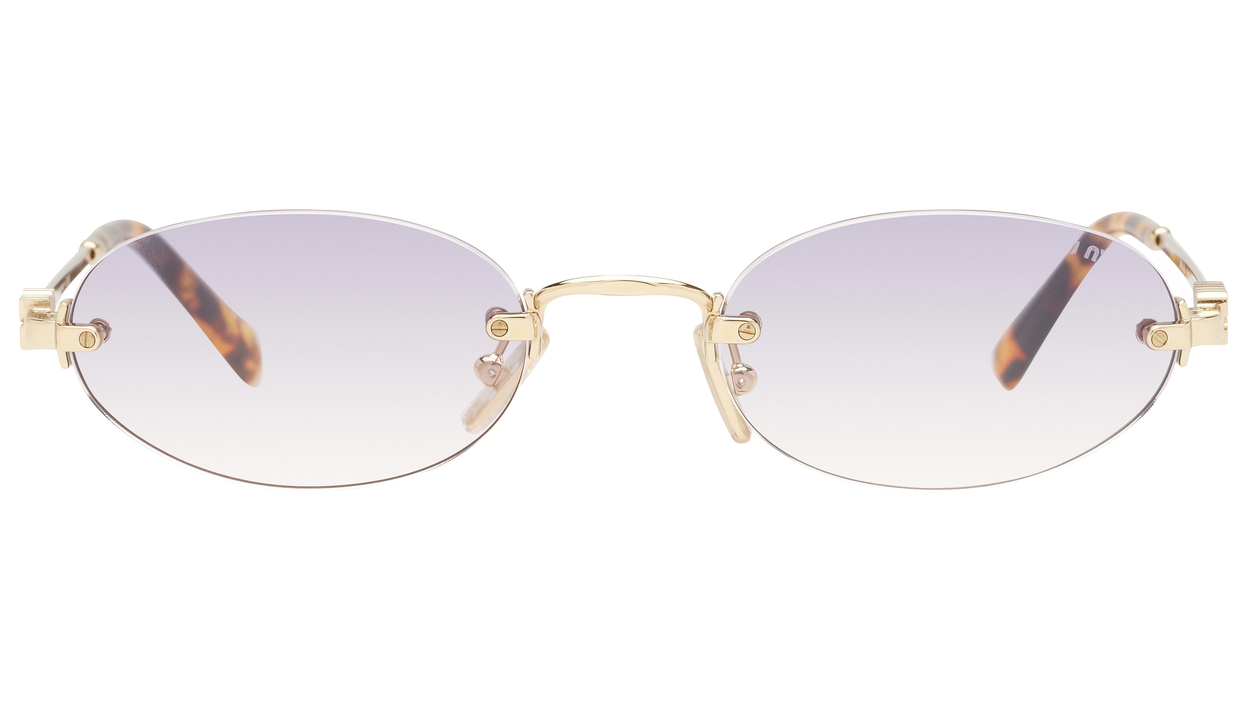 Lunettes de soleil Miu Miu Femme Or Ovale Mu Face