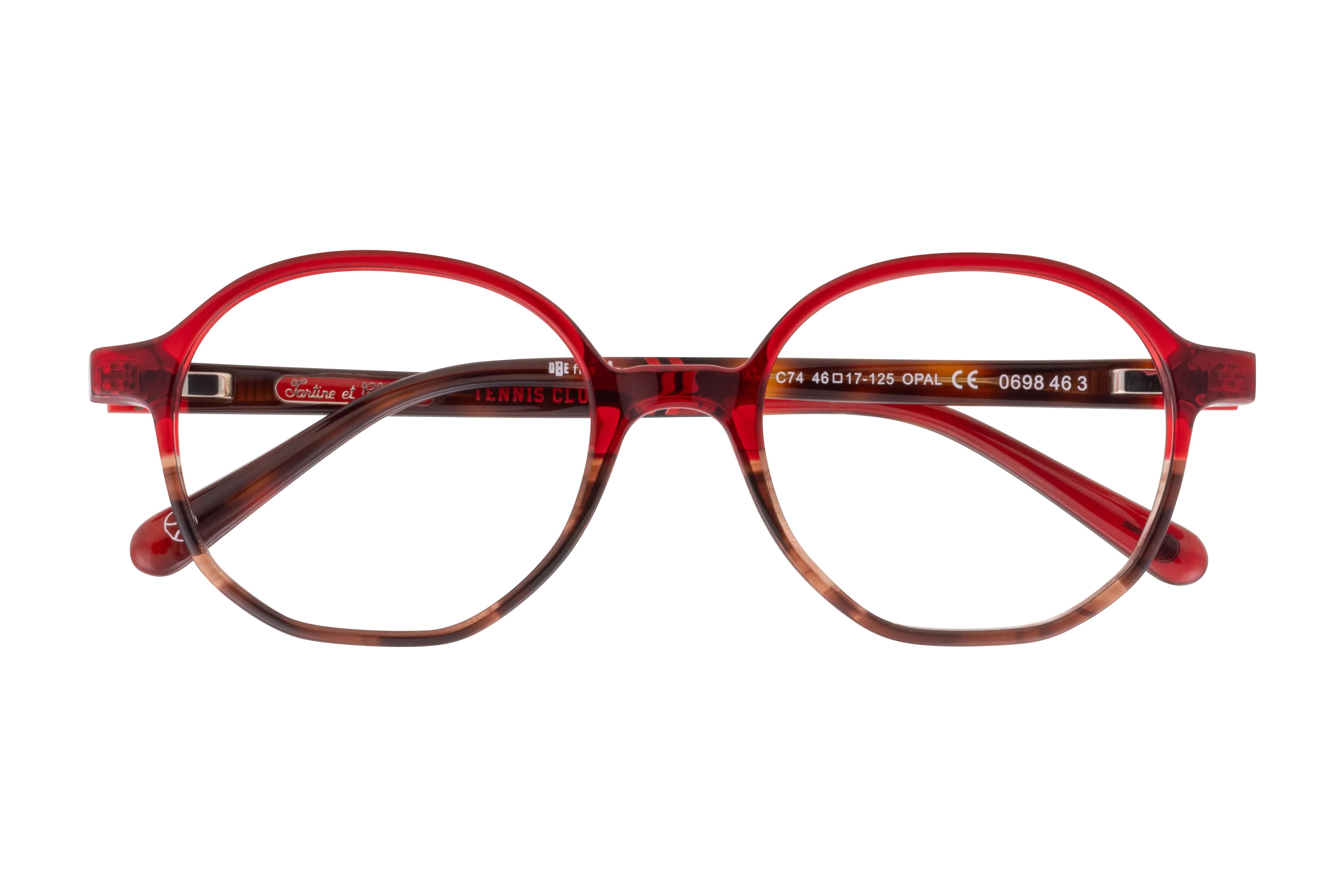 Lunettes de vue Tartine et Chocolat  Rouge Rond TCAA404C74 Face