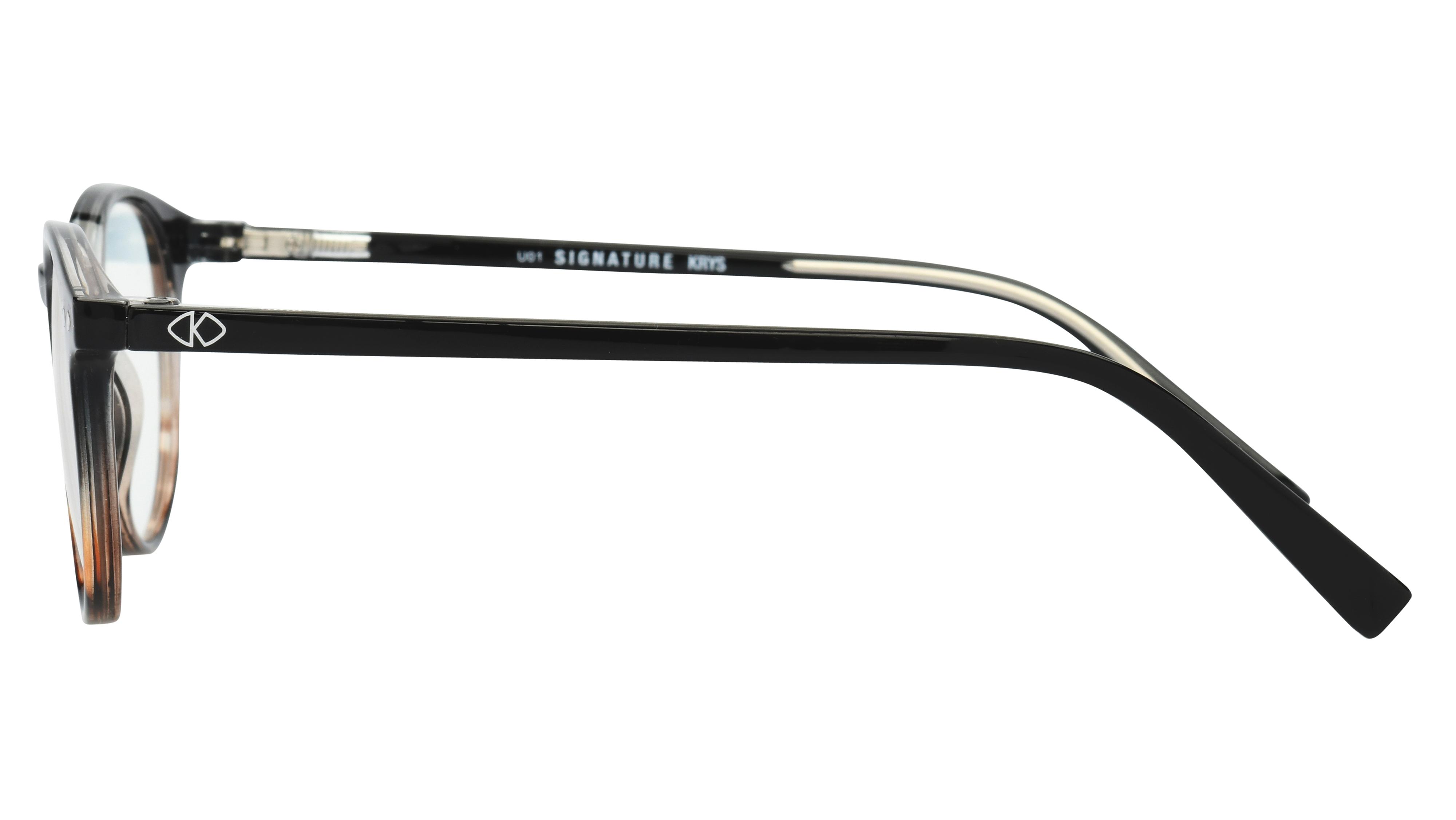 Lunettes anti-lumière bleue Signature Krys Mixte Noir Pantos Skpap-E2111 Gauche