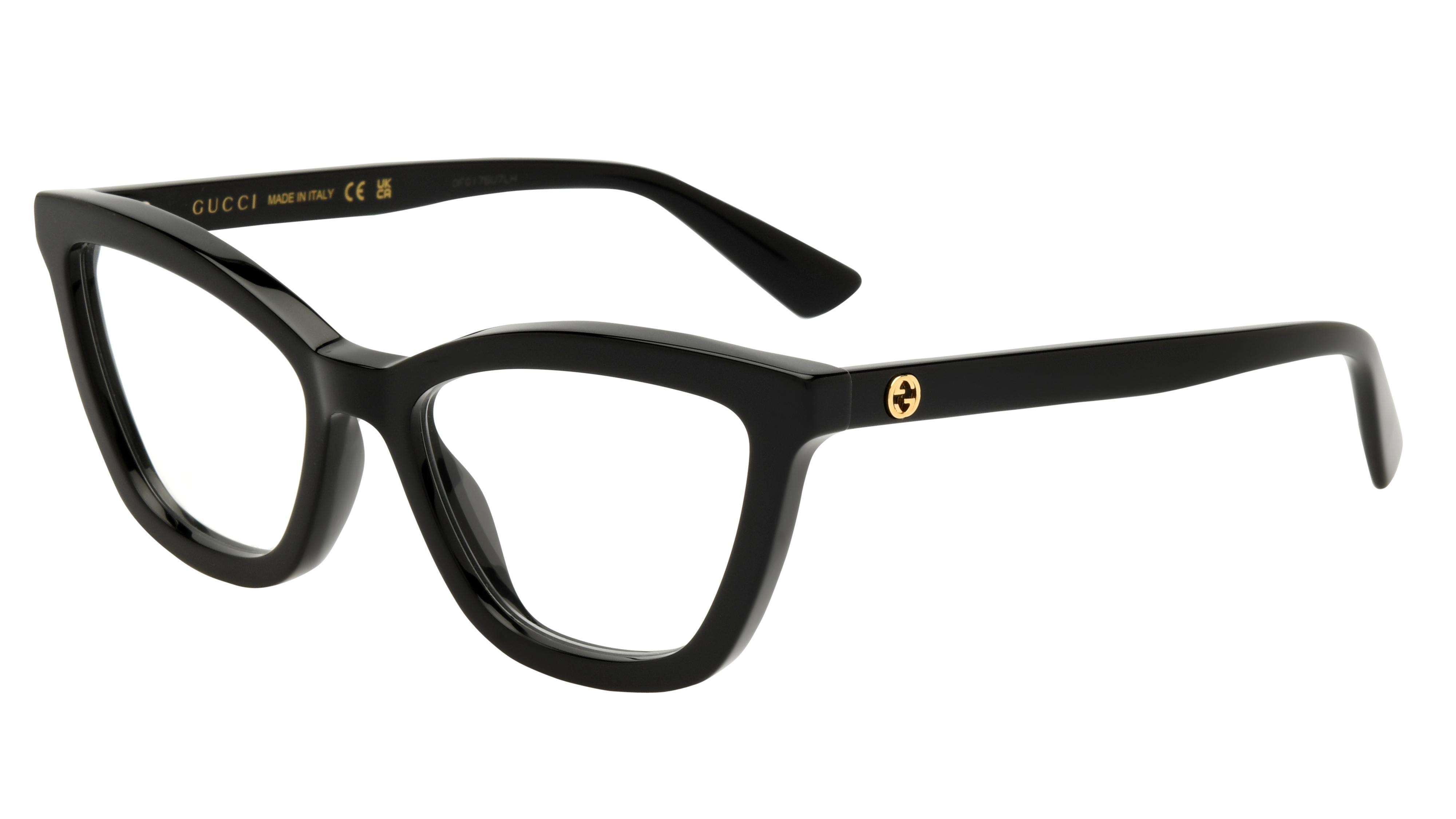 Lunettes de vue Gucci Femme Noir Papillon Gg1686O Trois-Quart
