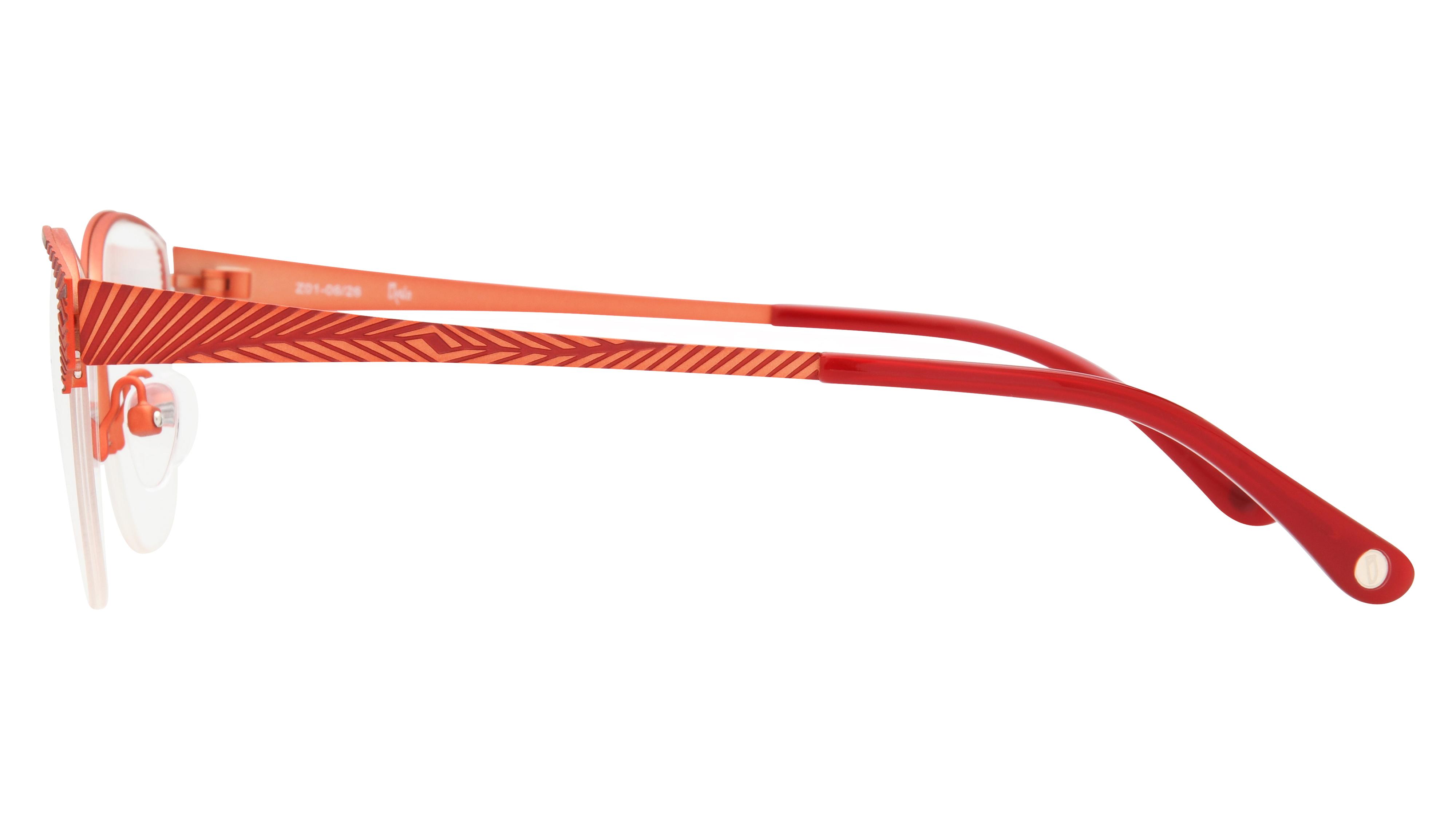 Lunettes de vue Baïa Femme Orange Rectangle Baa2606 Gauche