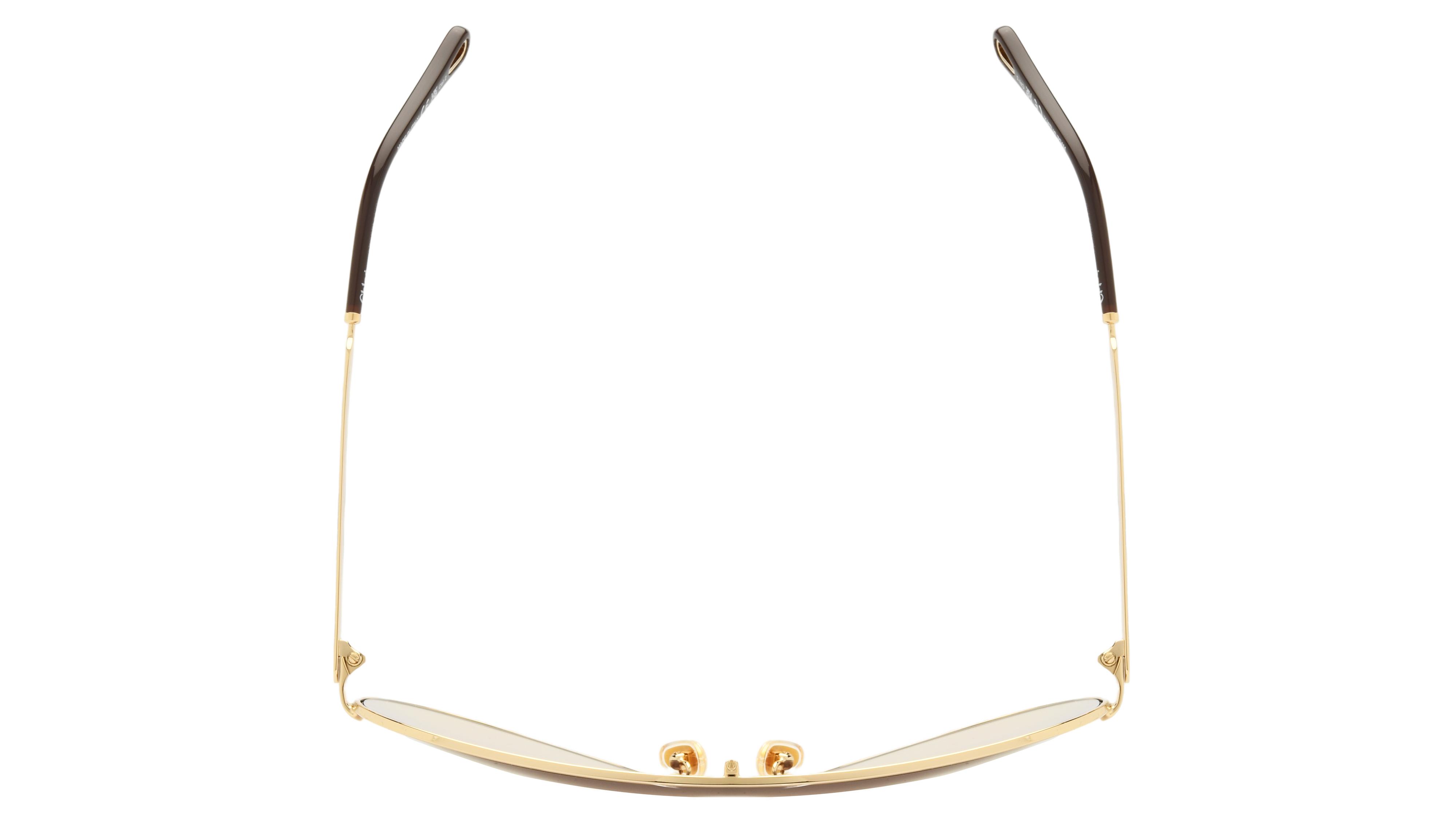 Lunettes de soleil Chloé Femme Or Rectangle CH0283S Dessus