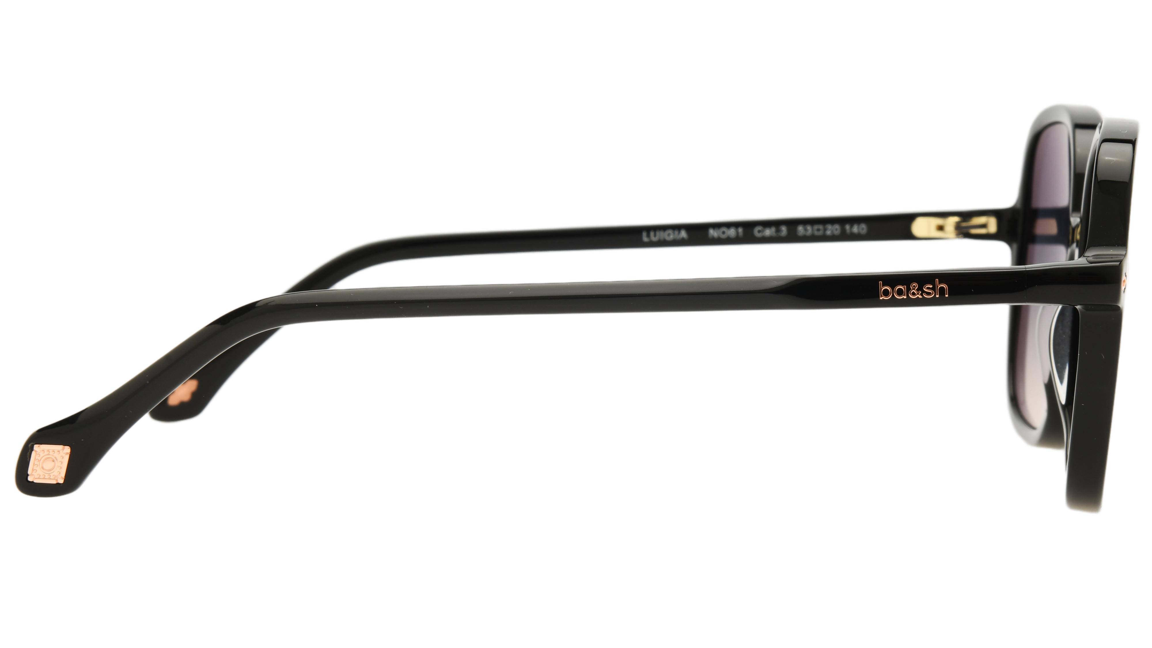 Lunettes de soleil ba&sh Femme Noir Carré LUIGIA Droite