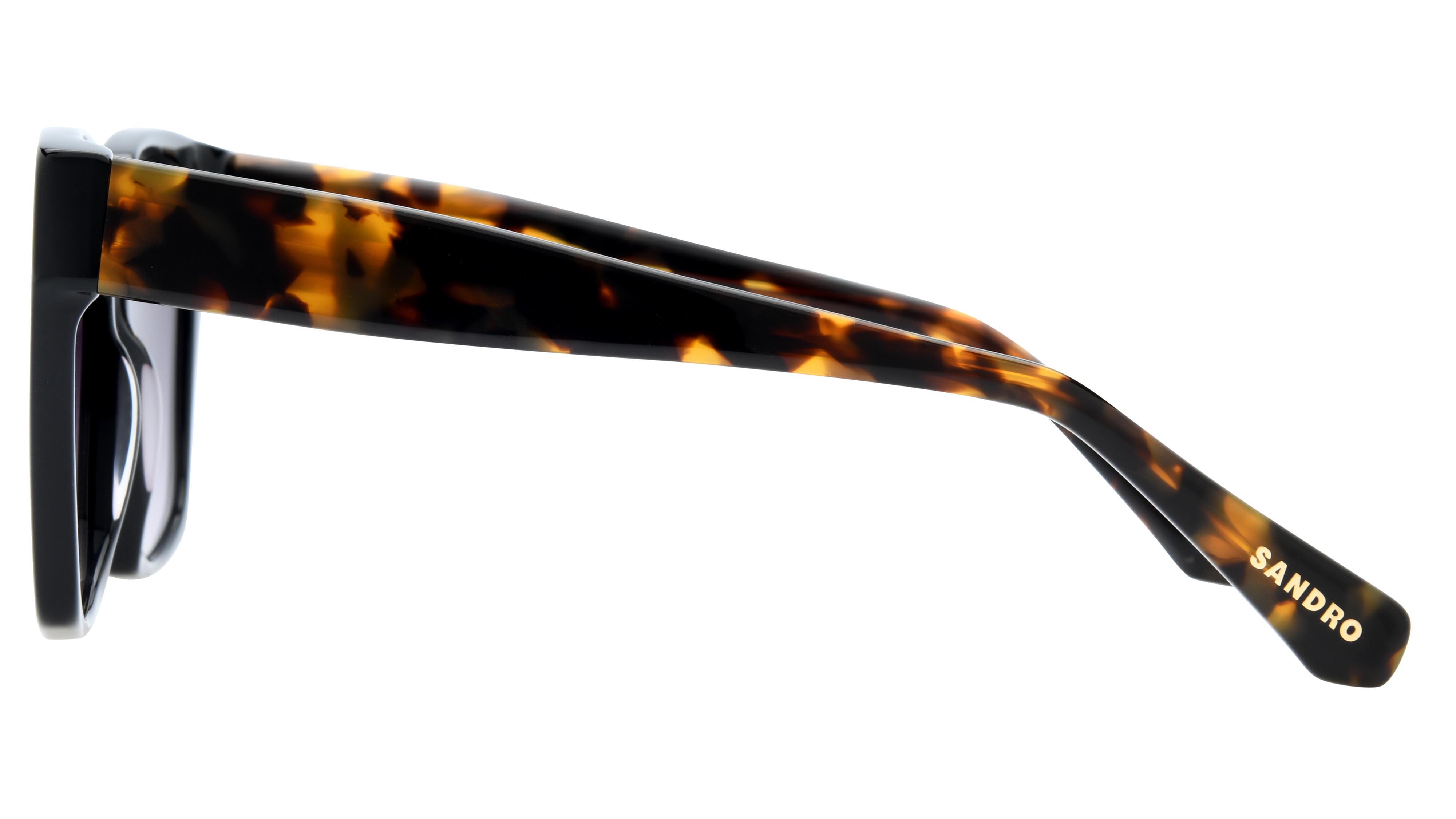 Lunettes de soleil Sandro Femme Noir Rectangle SD6052 Gauche