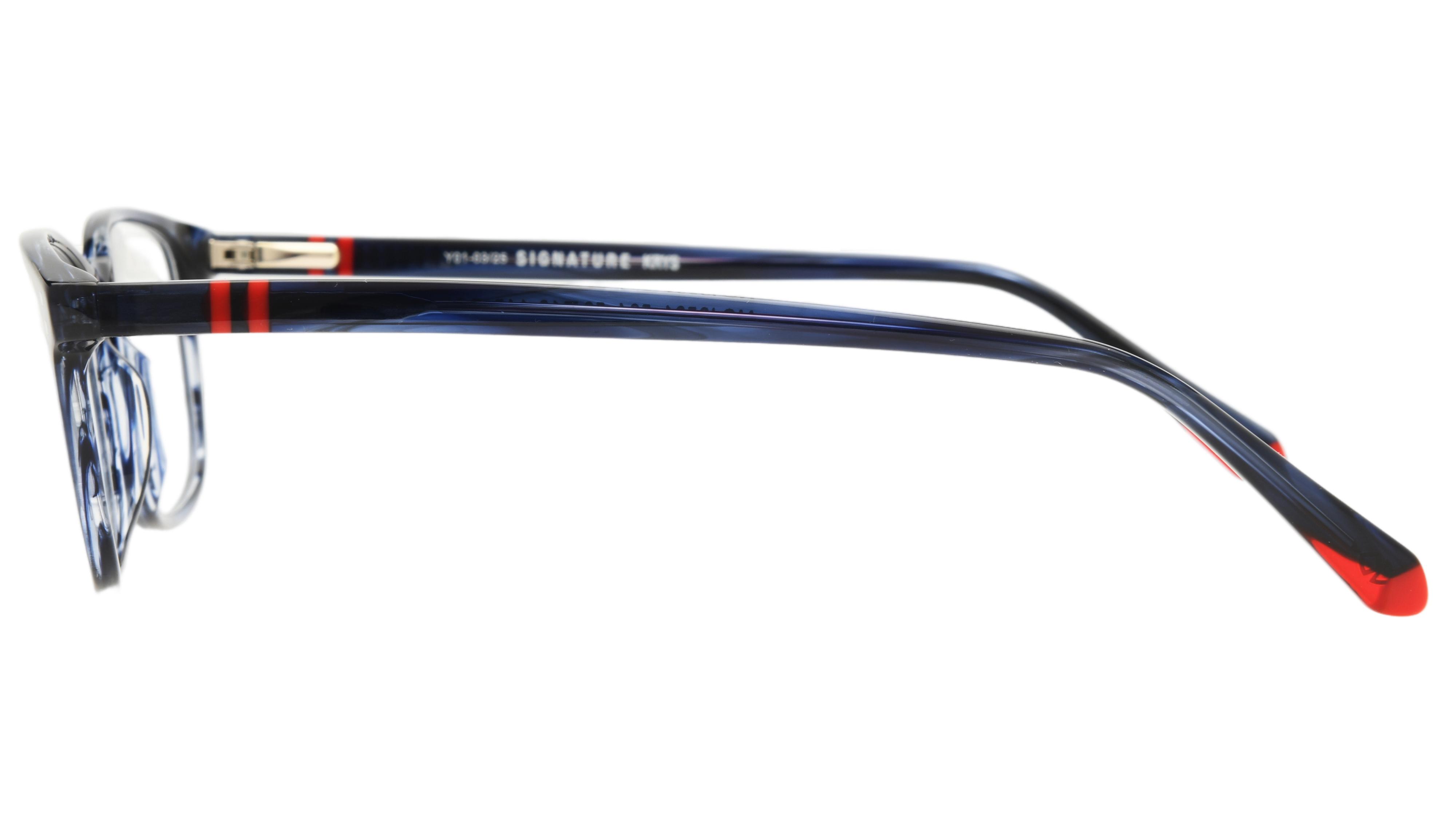 Lunettes de vue Signature Krys Homme Bleu Rectangle Moj2501 Gauche