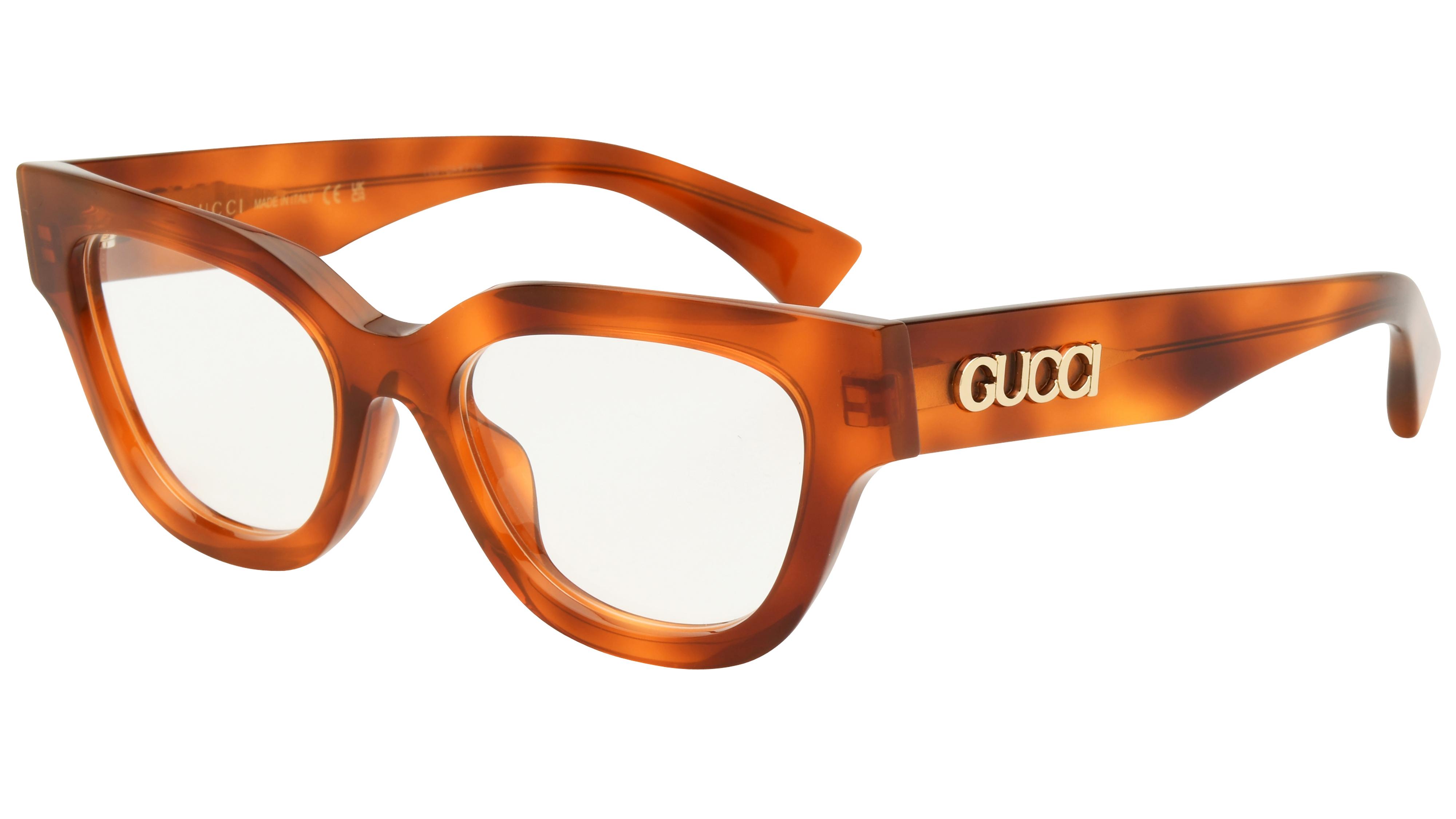 Lunettes de vue Gucci Femme Marron Rectangle gg1837o Trois-Quart