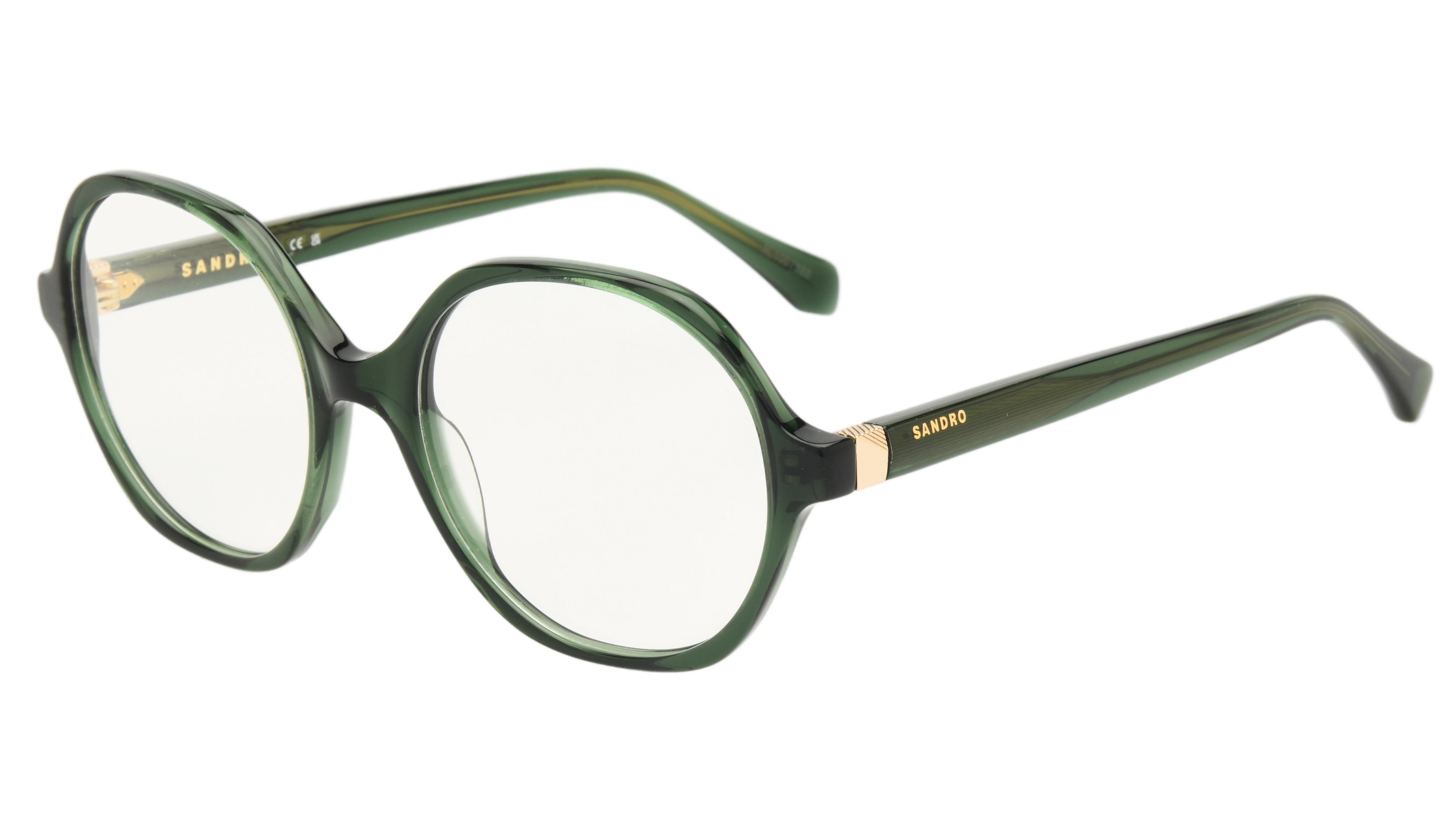Lunettes de vue Sandro Femme Vert Ovale Sd2061 Trois-Quart