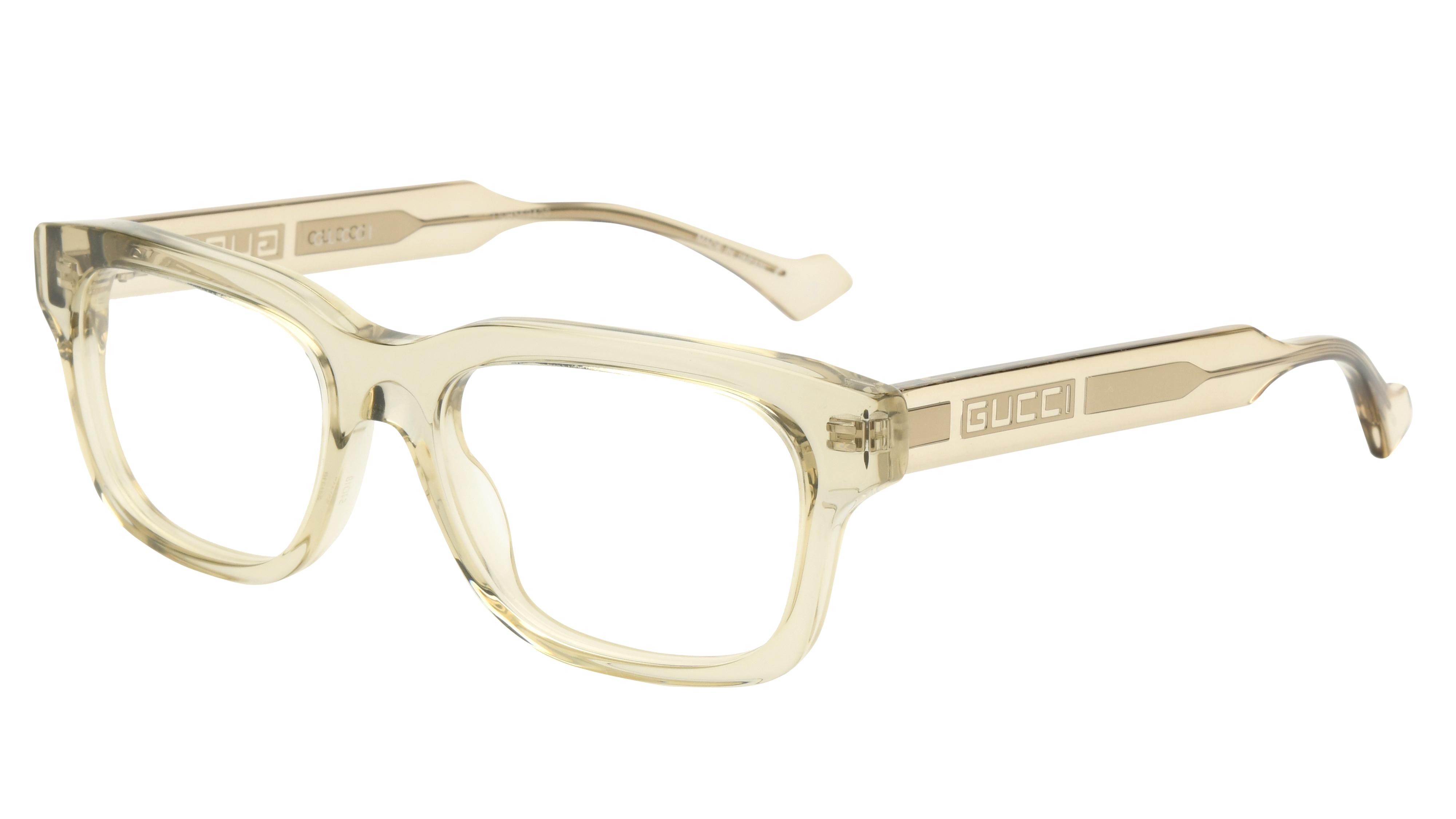 Lunettes de vue Gucci Homme Transparent Rectangle GG1731O Trois-Quart