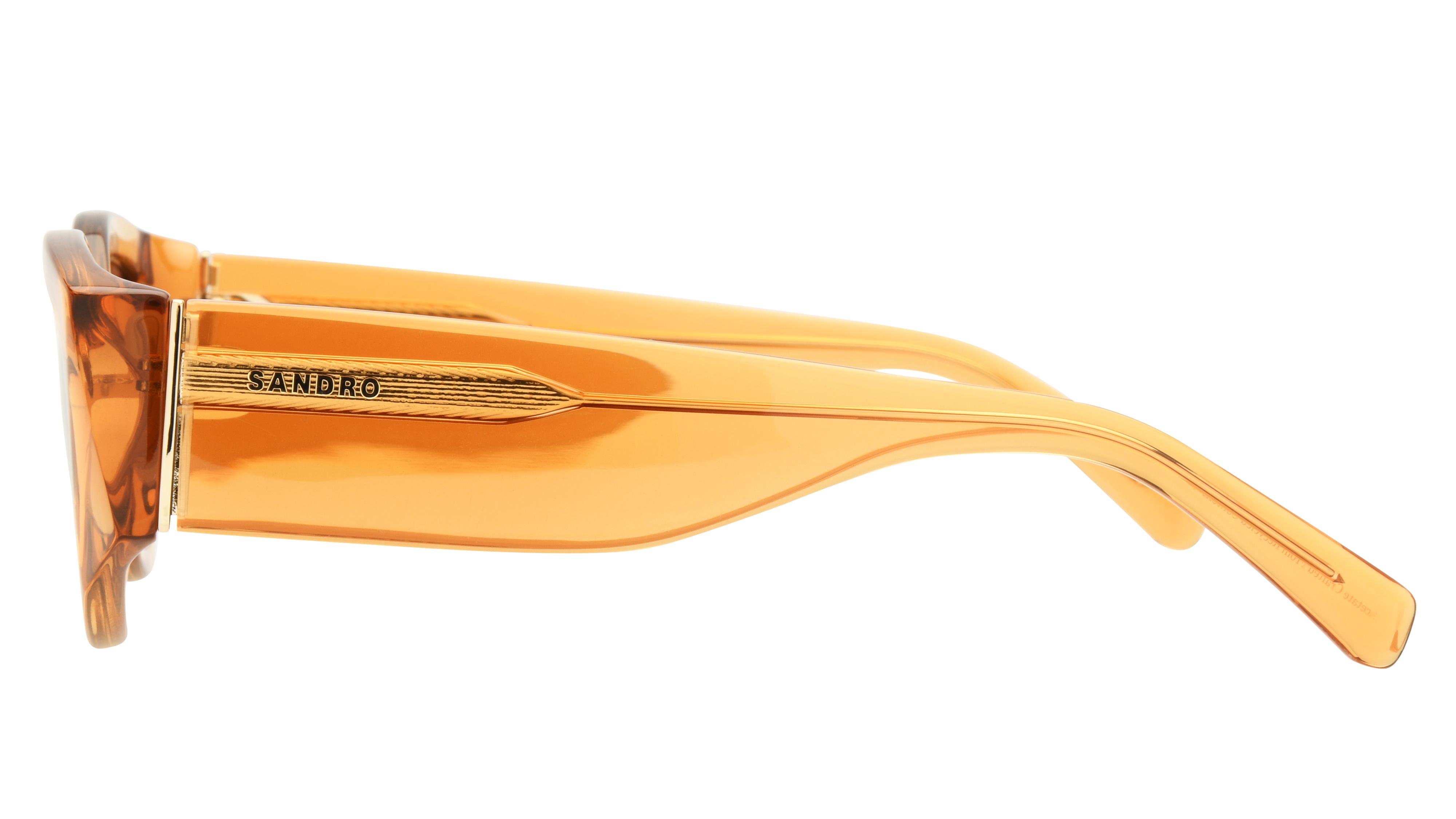 Lunettes de soleil Sandro Femme Orange Rectangle SD6104 Gauche