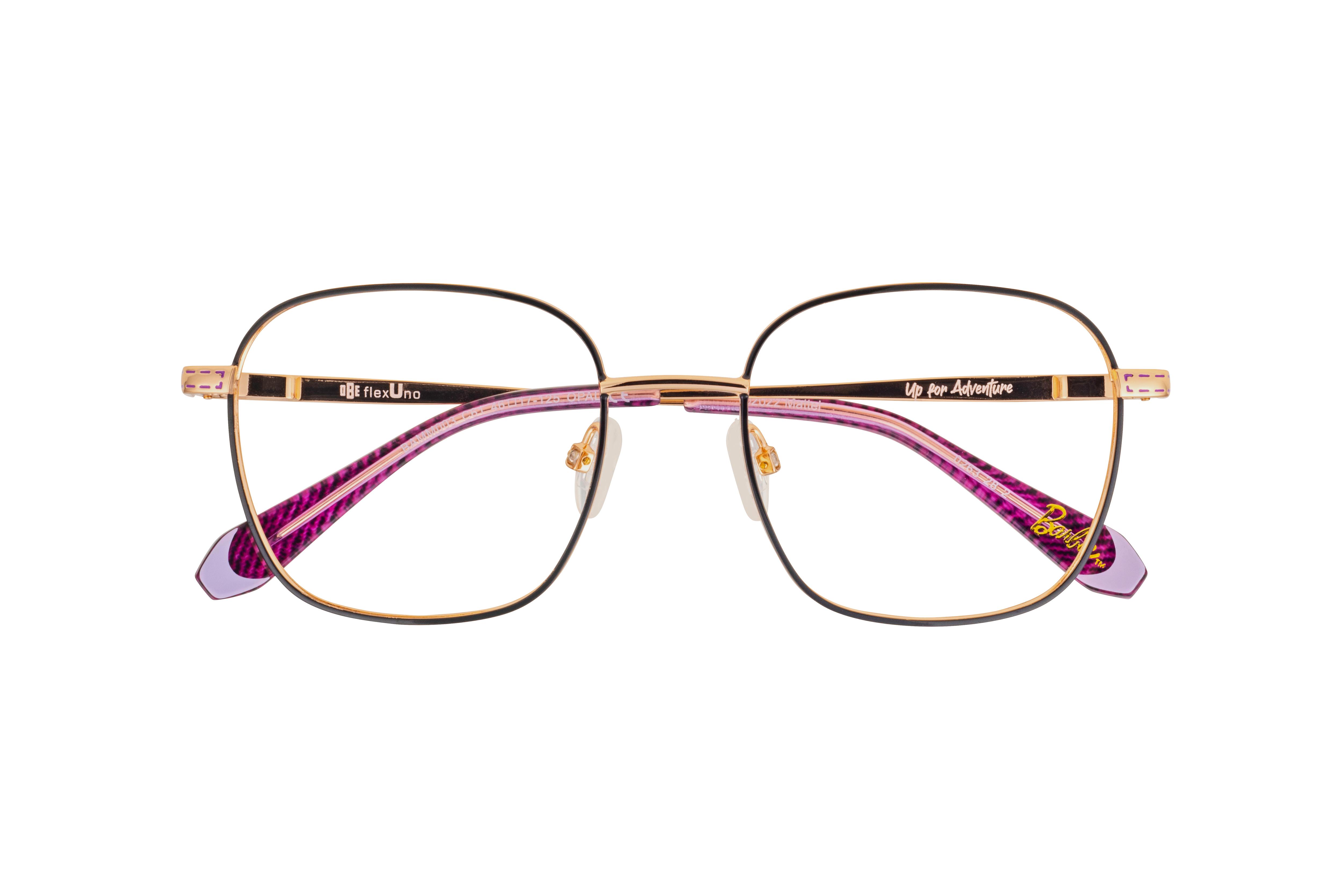 Lunettes de vue Barbie Enfant Noir Rectangle BAMM003 Face