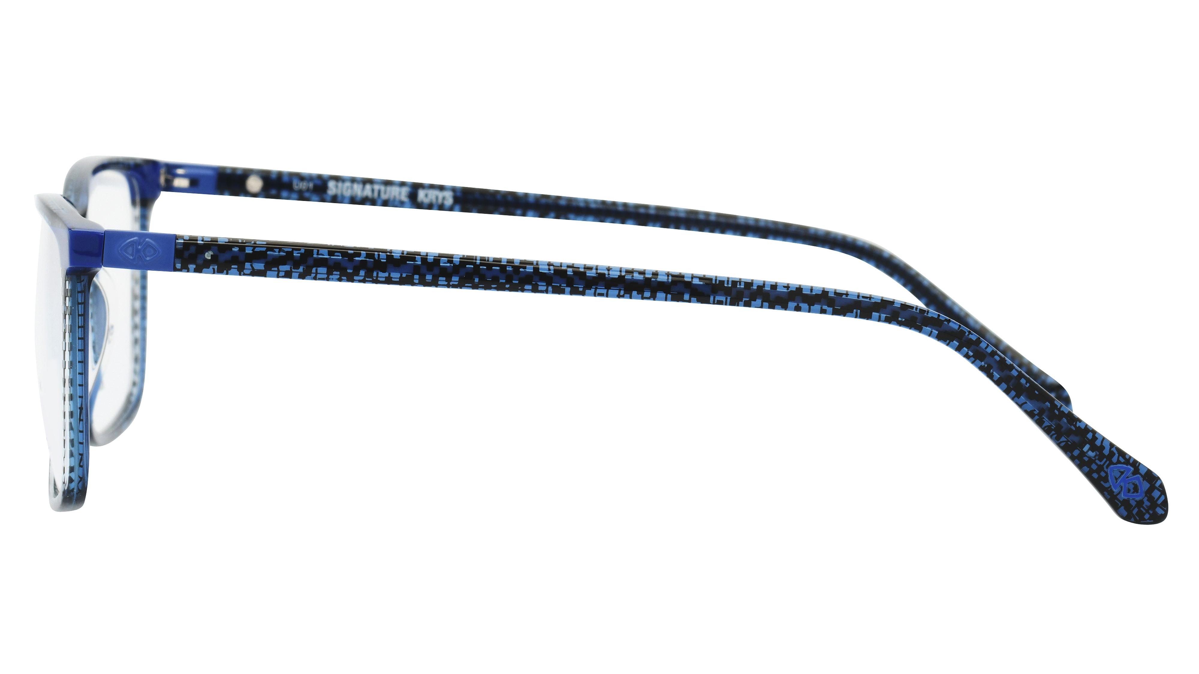 Lunettes de vue Signature Krys Moj2102 534 Bleu Texture Rectangle