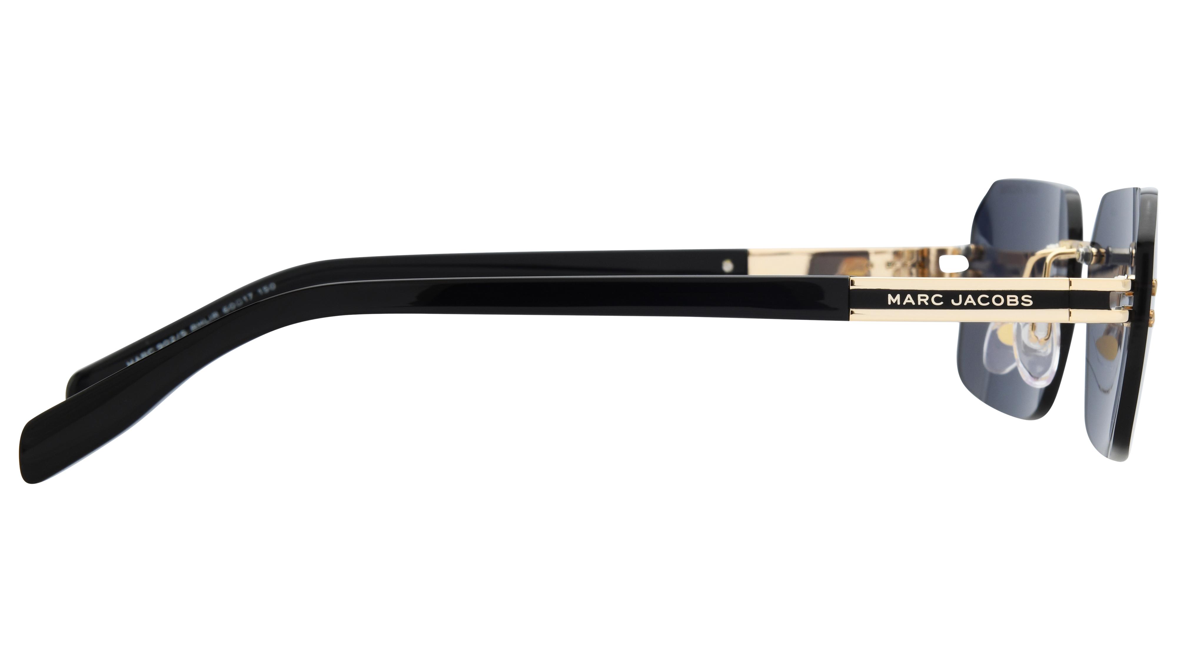 Lunettes de soleil Marc Jacobs Homme Or Rectangle Marc Droite