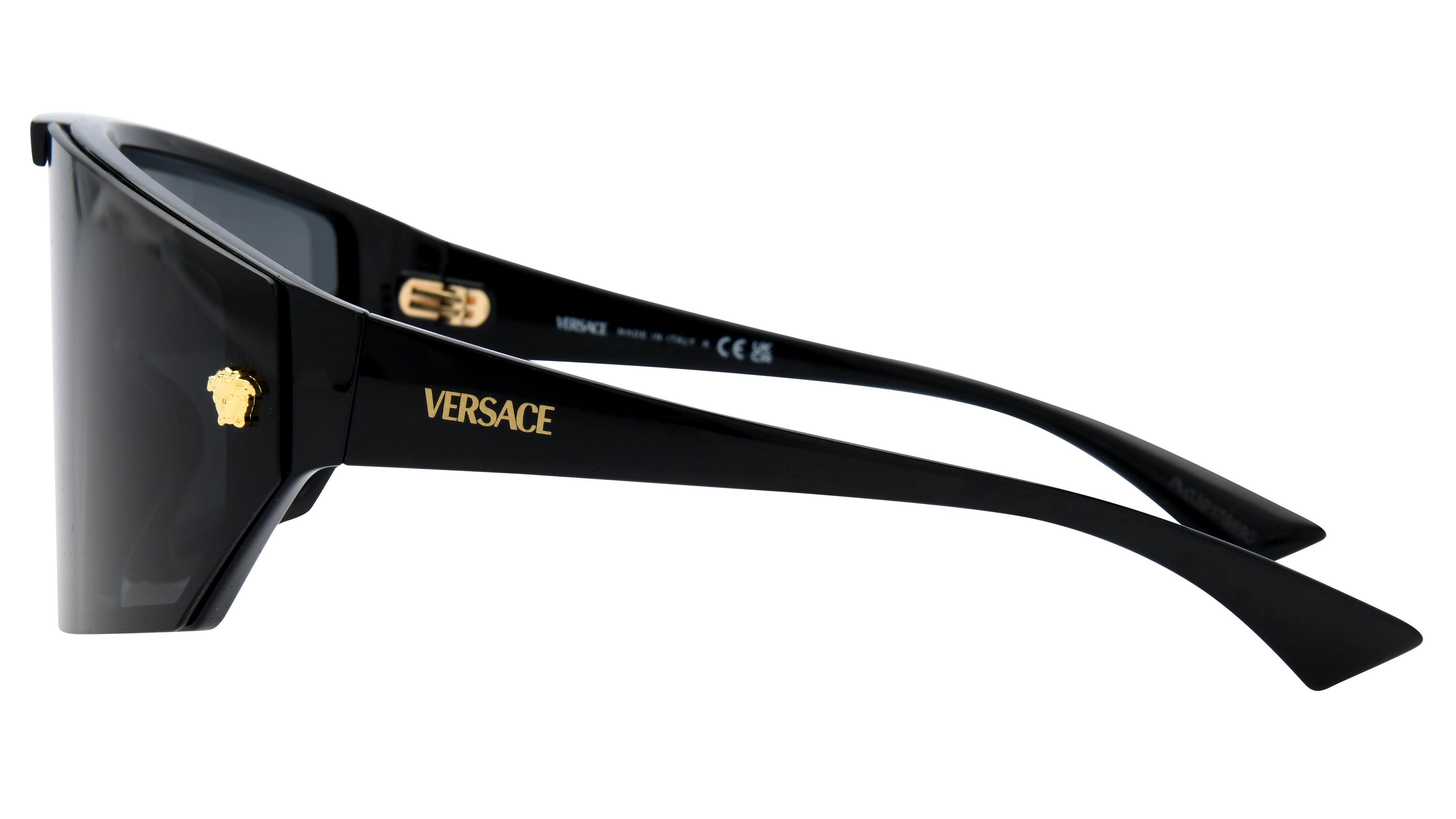 Lunettes de soleil Versace Mixte Noir Rectangle Ve4461 Gauche