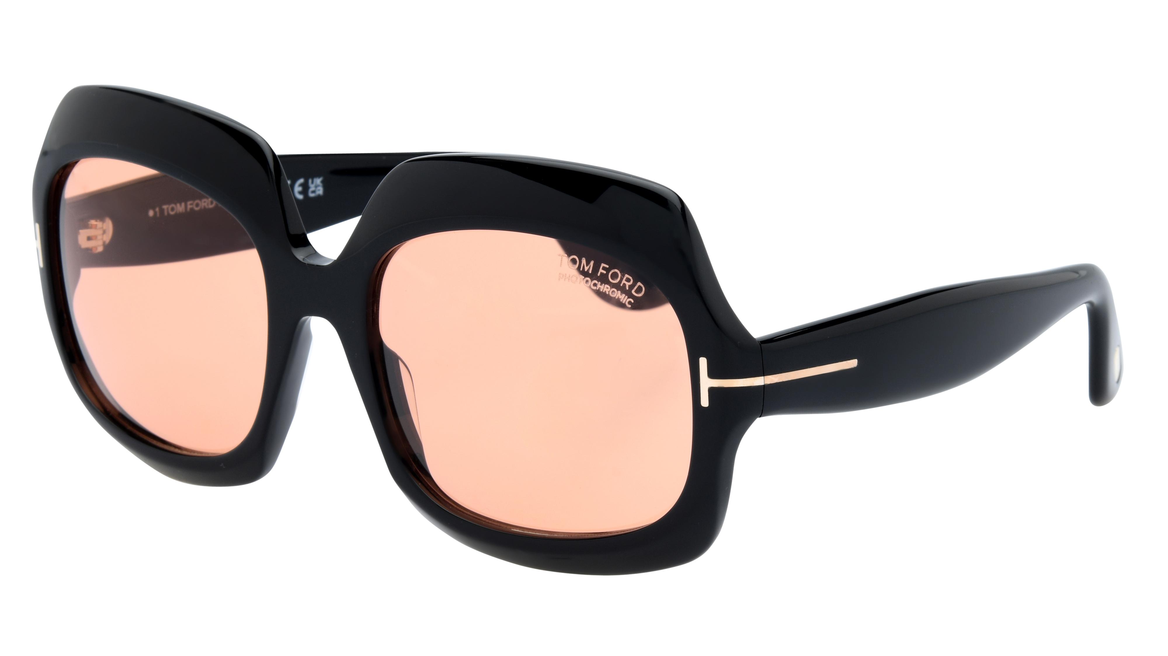 Lunettes de soleil Tom Ford Femme Noir Carré FT1155 Trois-Quart