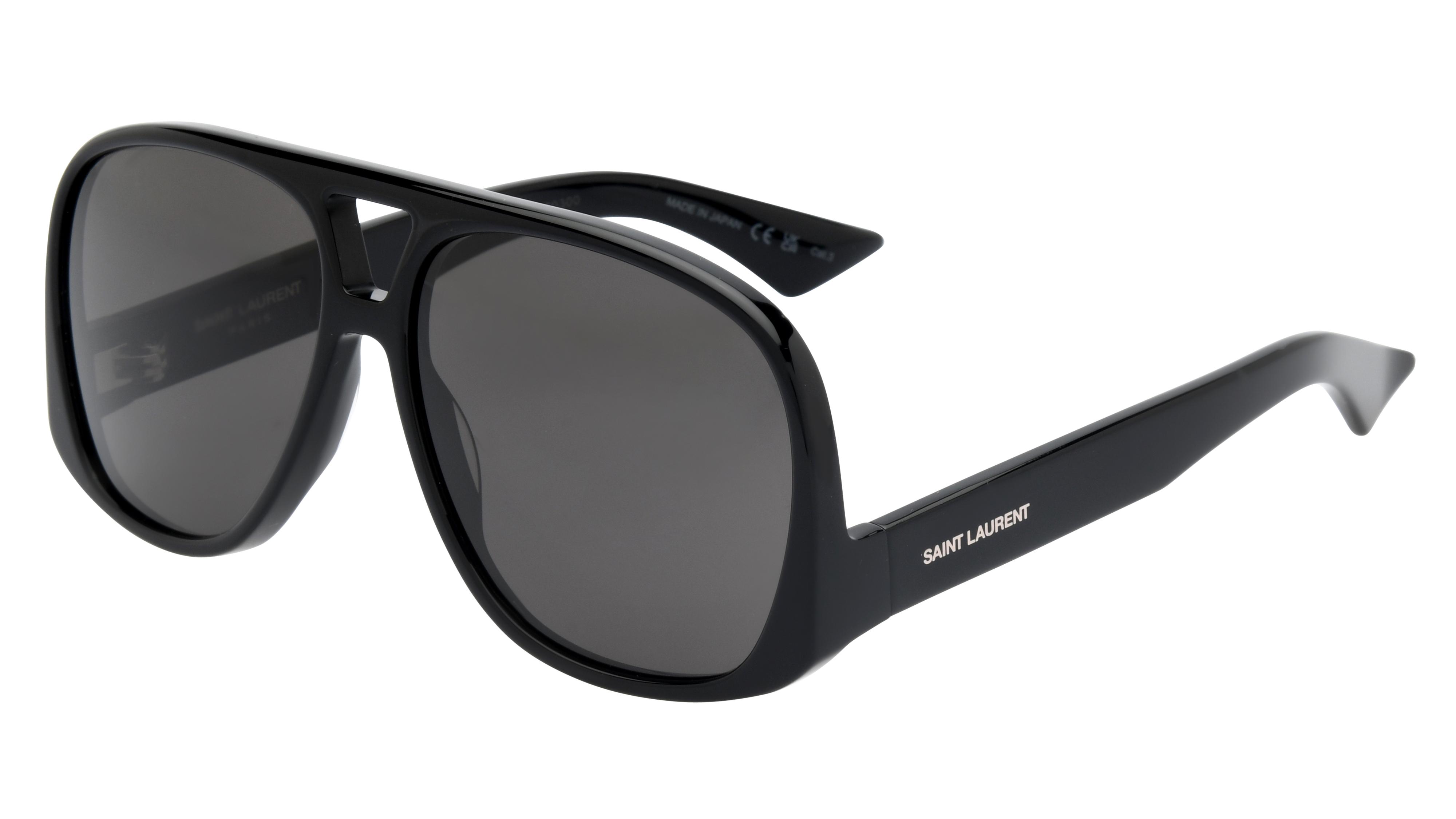 Lunettes de soleil Saint Laurent Femme Noir Aviateur Sl652Solace Trois-Quart