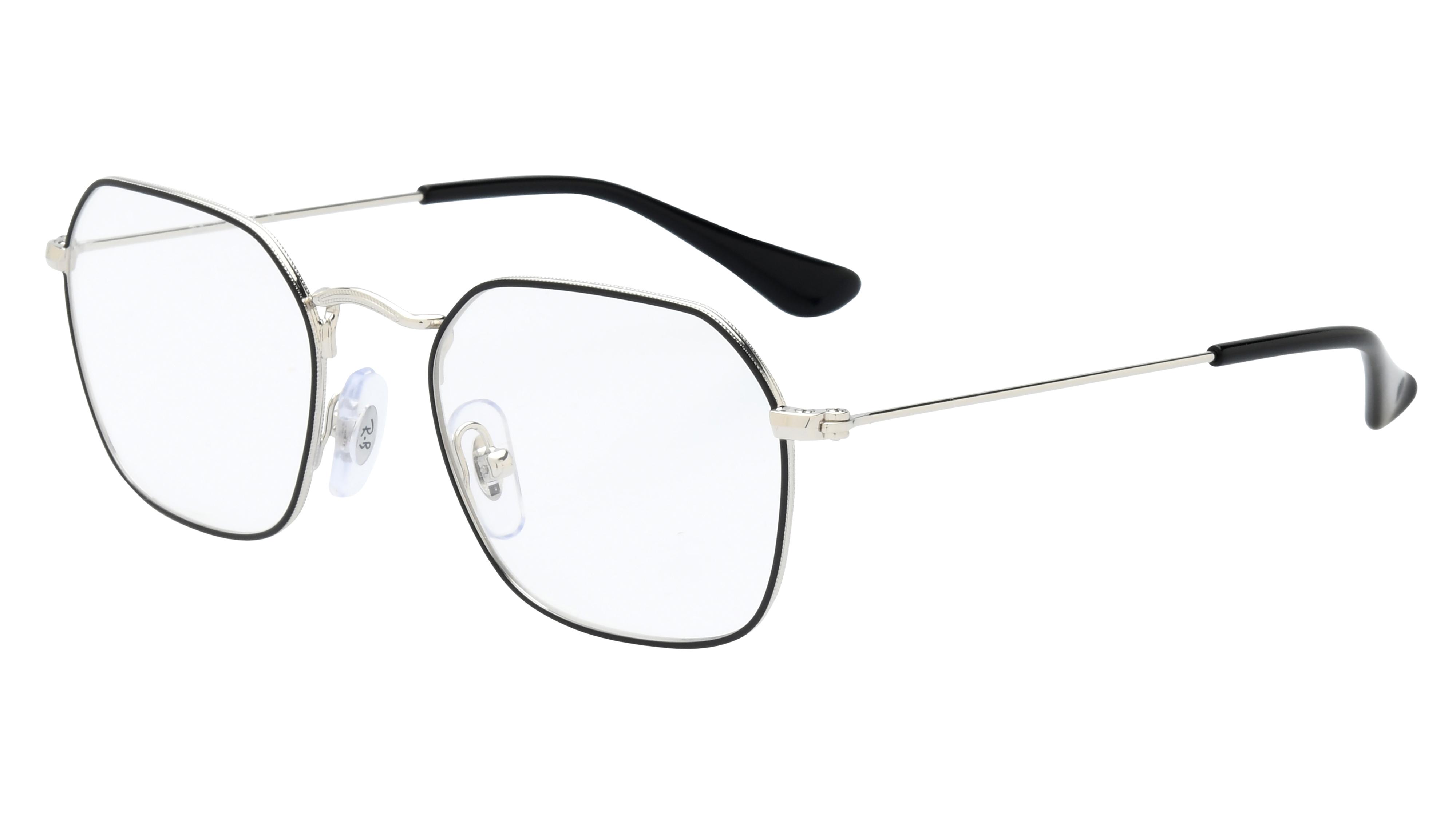Lunettes de vue Ray-Ban Enfant Noir Rectangle Ry9594V Trois-Quart