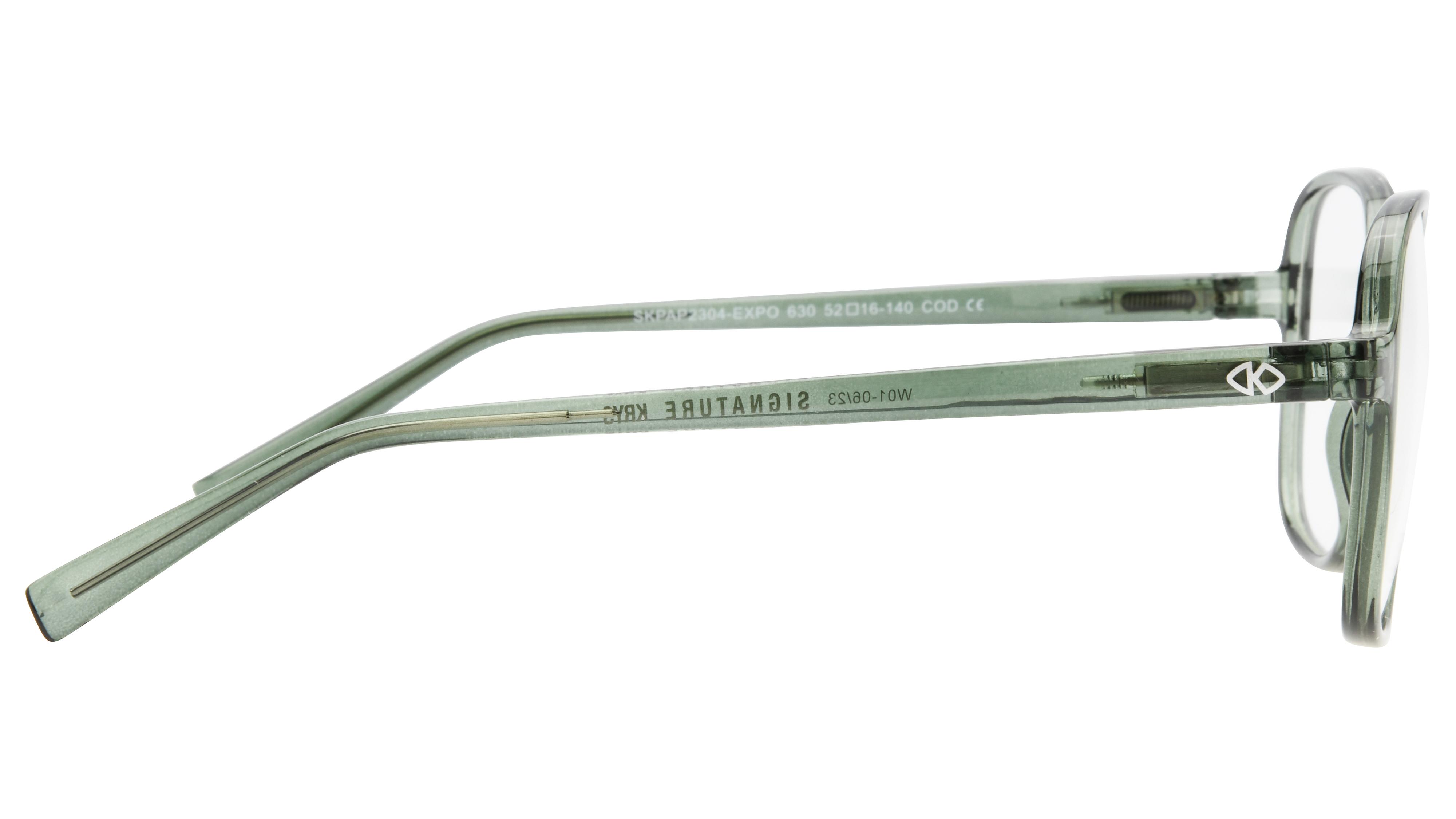 Lunettes anti-lumière bleue Signature Krys Femme Vert Carré Skpap-E2304 Droite