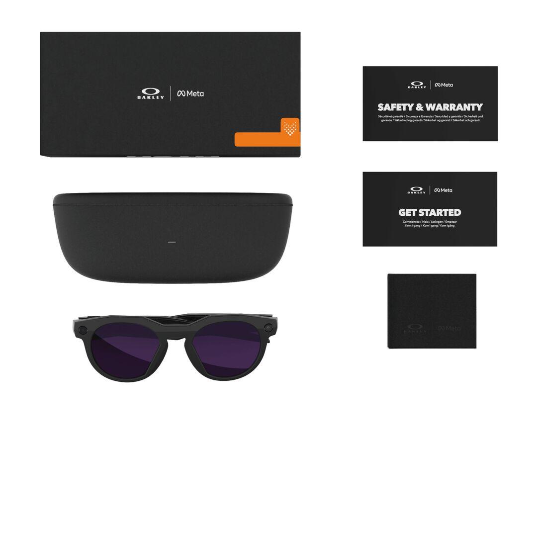 Lunettes de soleil Oakley Meta Mixte Noir Sport Ow8002 Trois-Quart