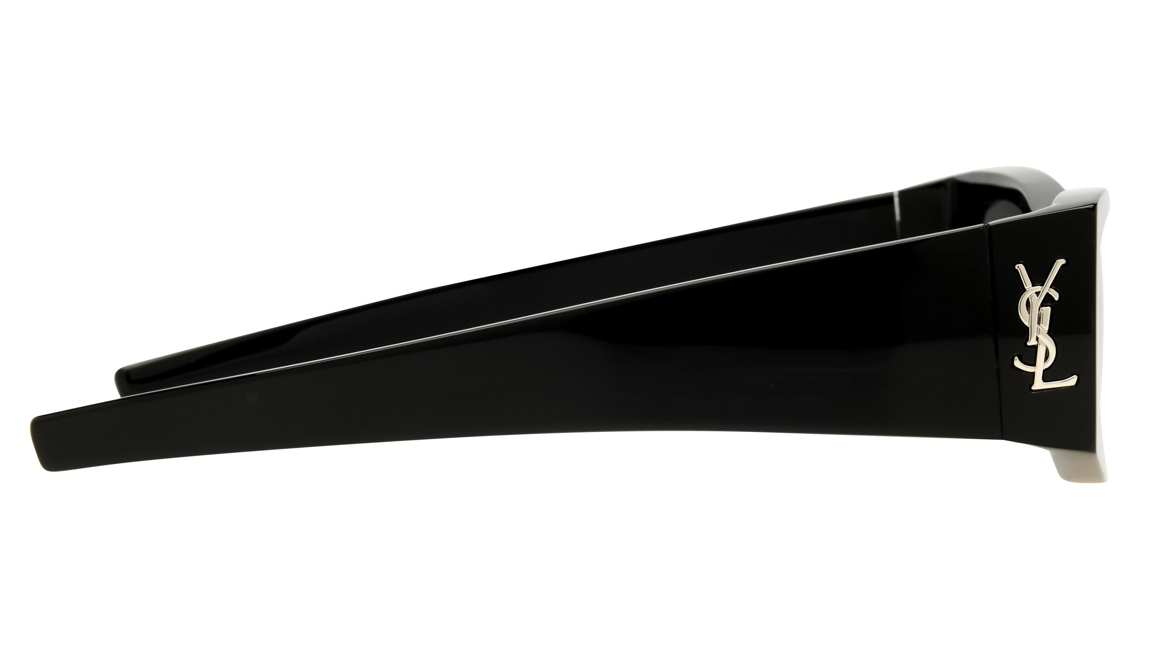 Lunettes de soleil Saint Laurent Mixte Noir Rectangle SL Droite