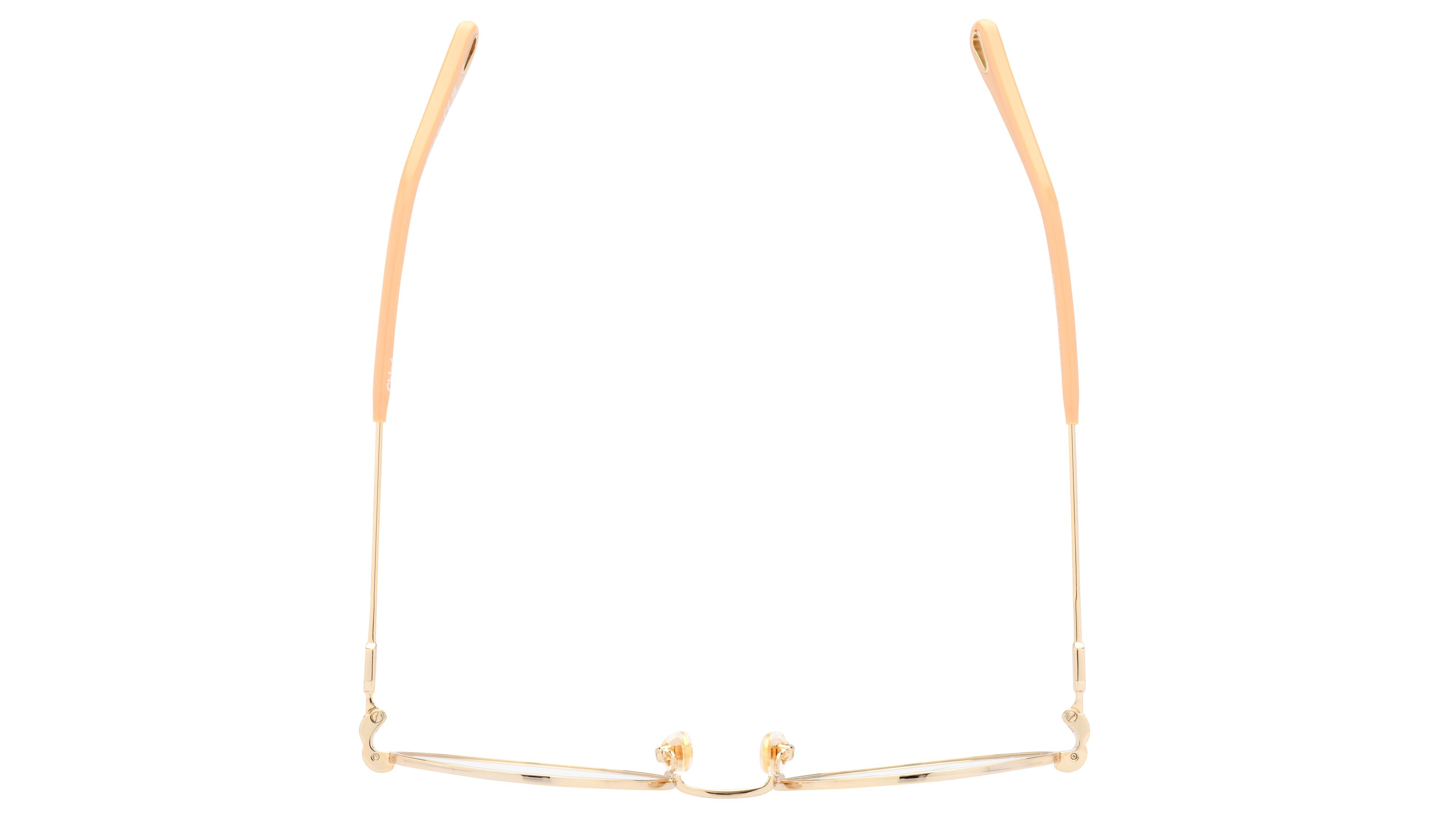 Lunettes de vue Chloé Femme Or Ronde Ch0179O Dessus