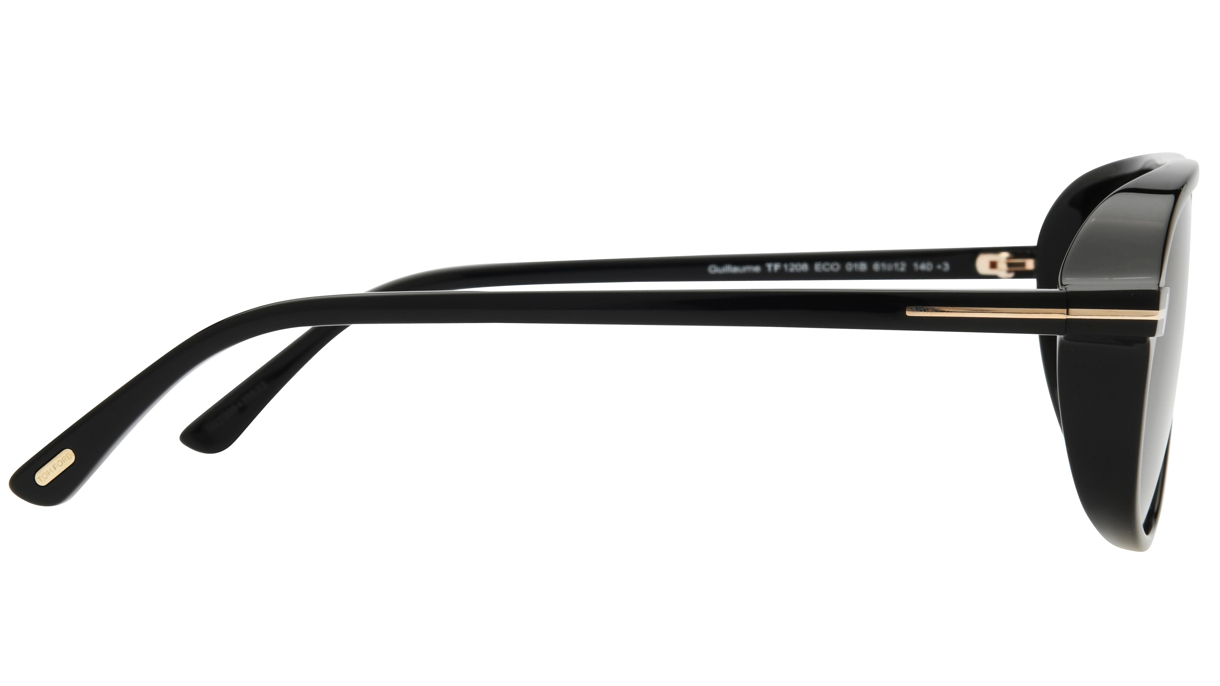 Lunettes de soleil Tom Ford Homme Noir Aviateur Ft1208 Droite