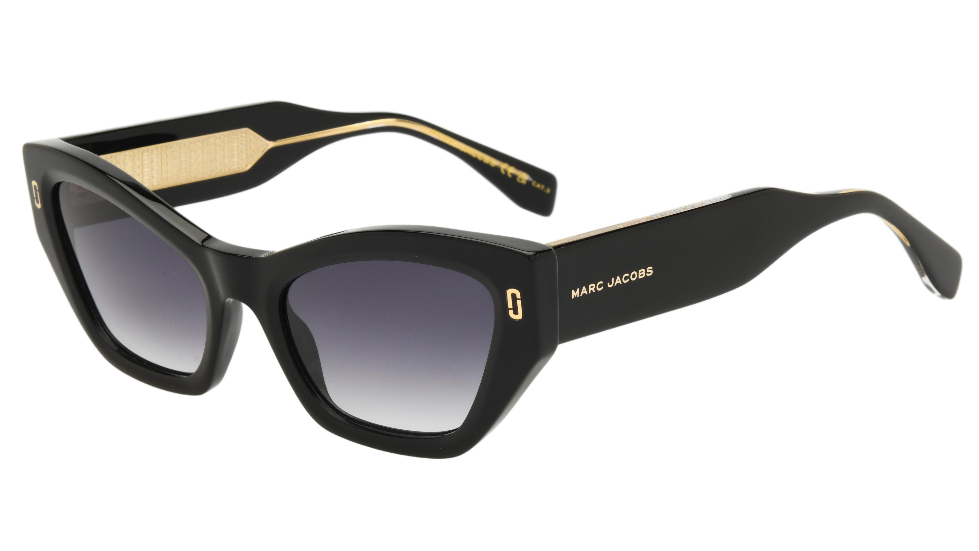 Lunettes de soleil Marc Jacobs Femme Noir Rectangle Mj1117/S Trois-Quart
