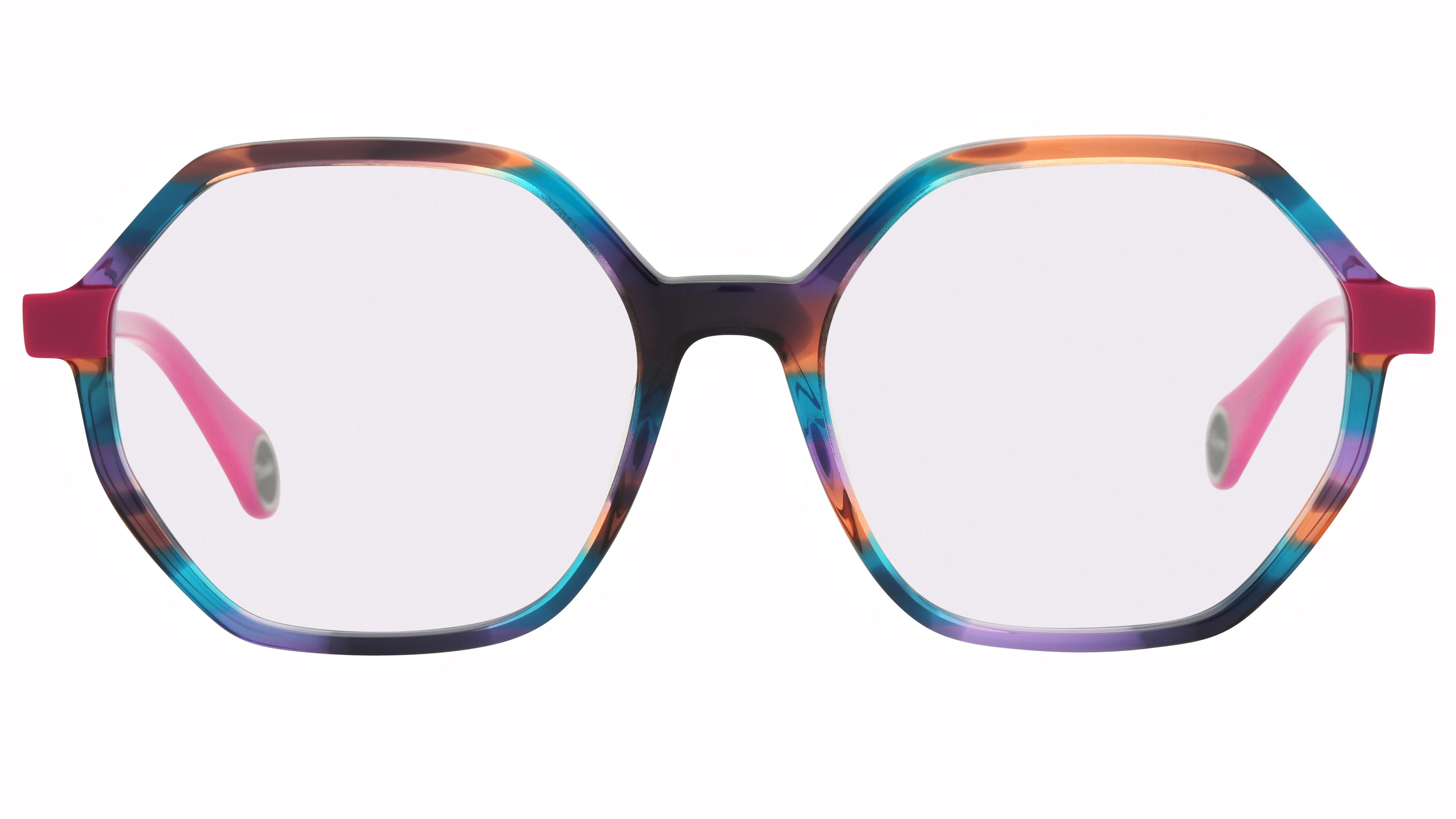 Lunettes de vue WOOW Femme Violet Angulaire GYM Face