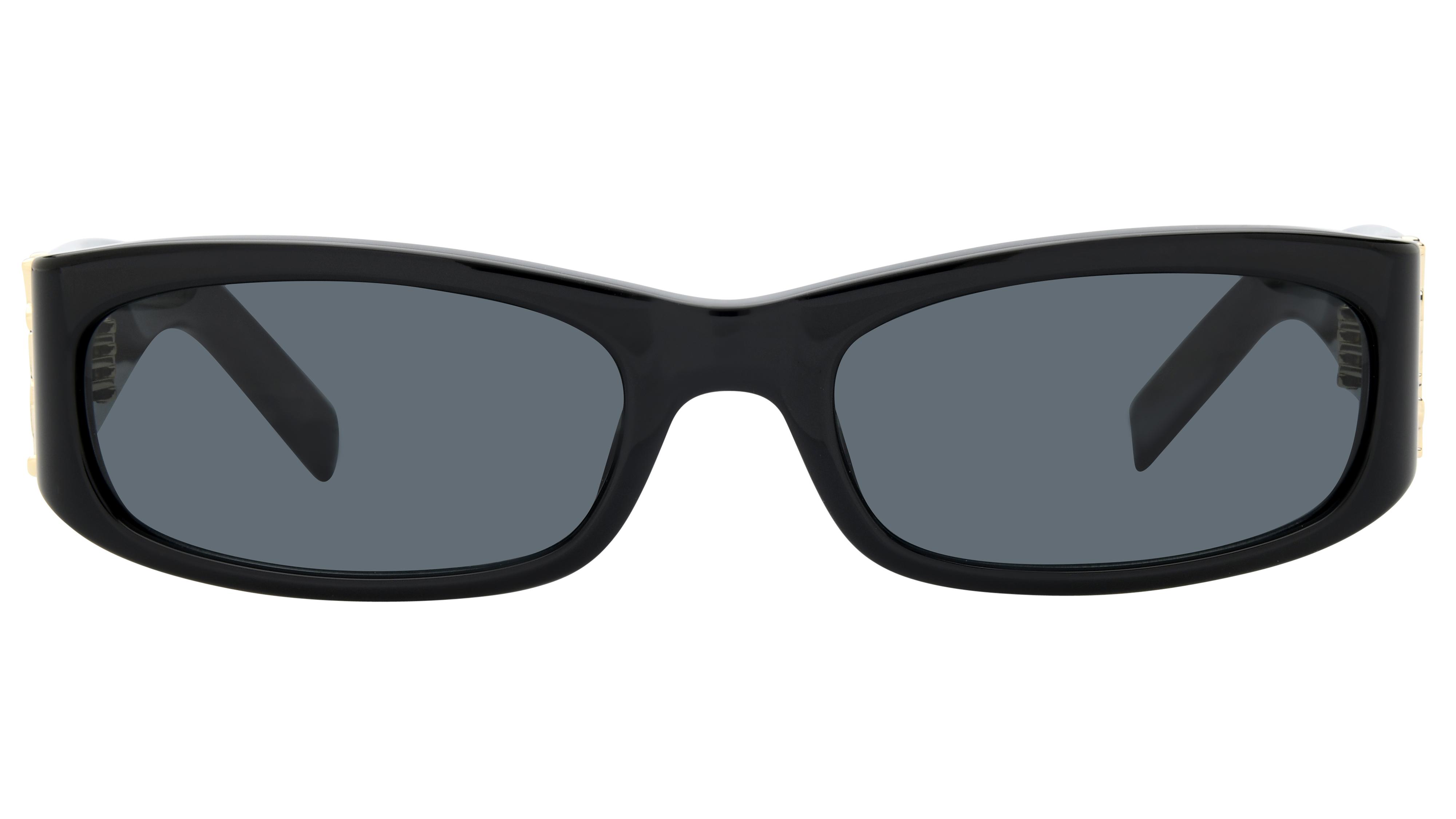 Lunettes de soleil Saint Laurent Mixte Noir Rectangle Slm152 Face