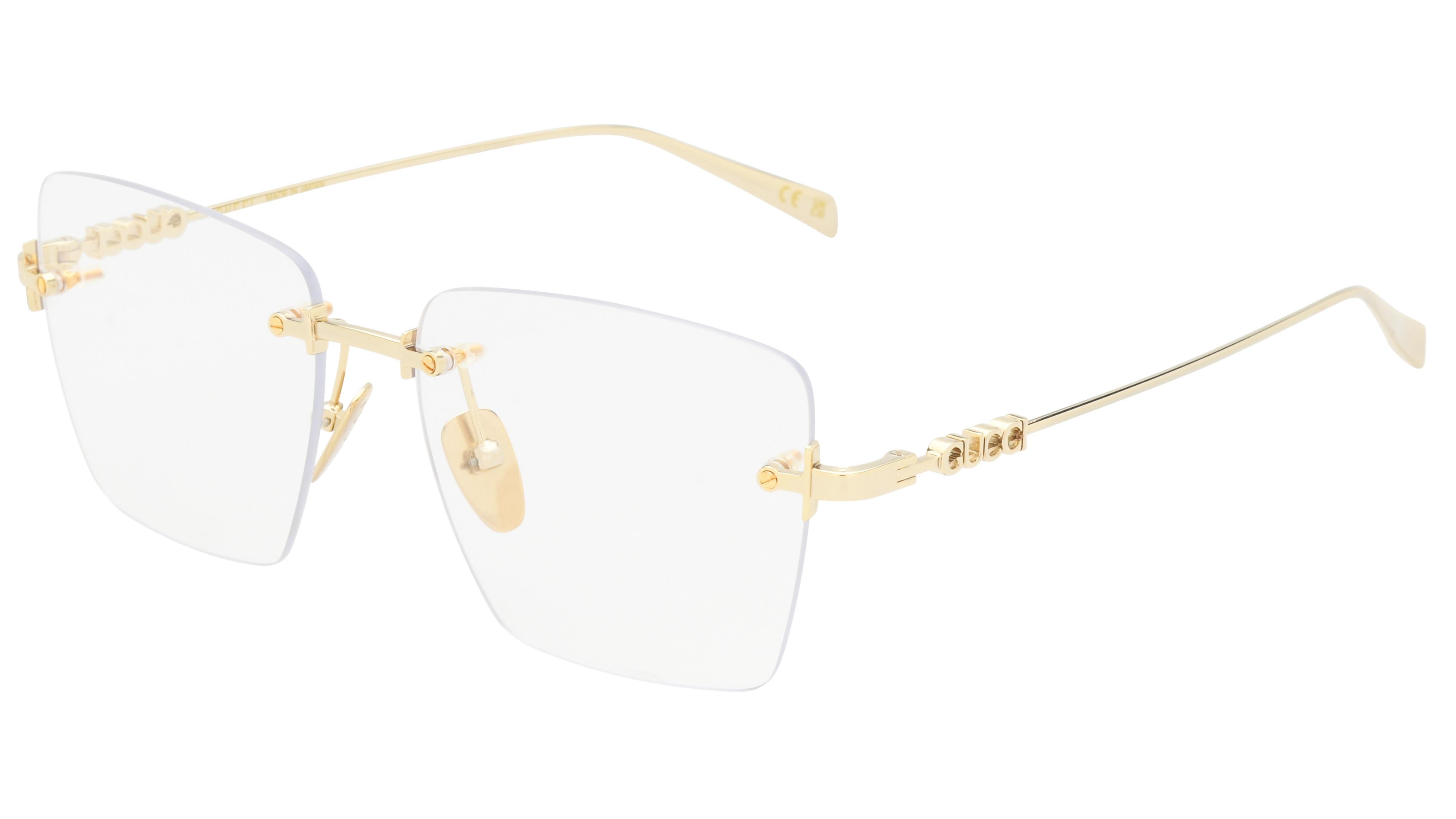 Lunettes de vue Gucci Femme Or Carré Gg1938O Trois-Quart