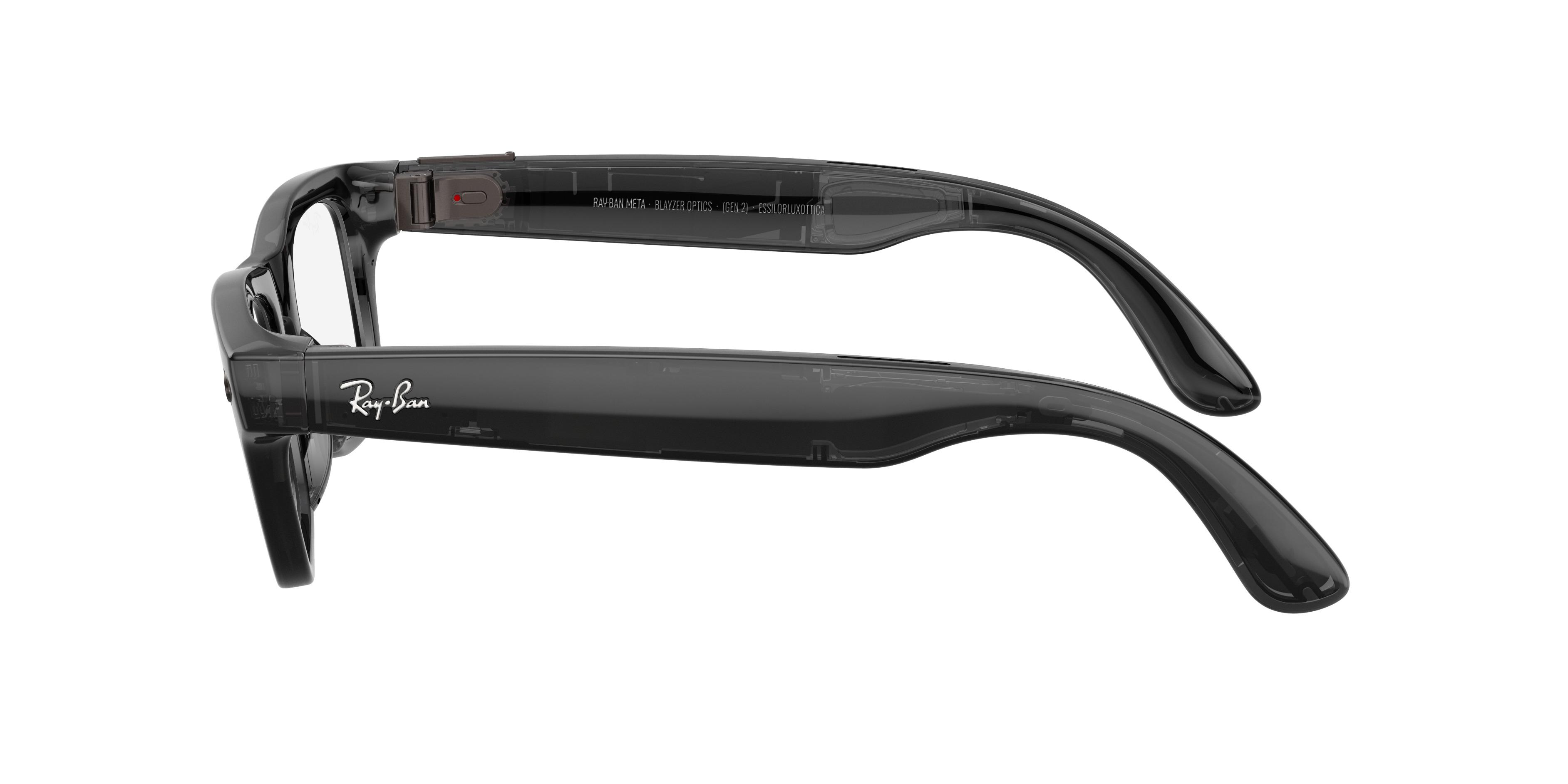 Lunettes de vue Ray-Ban Meta Mixte Noir Rectangle Rw7001 Gauche