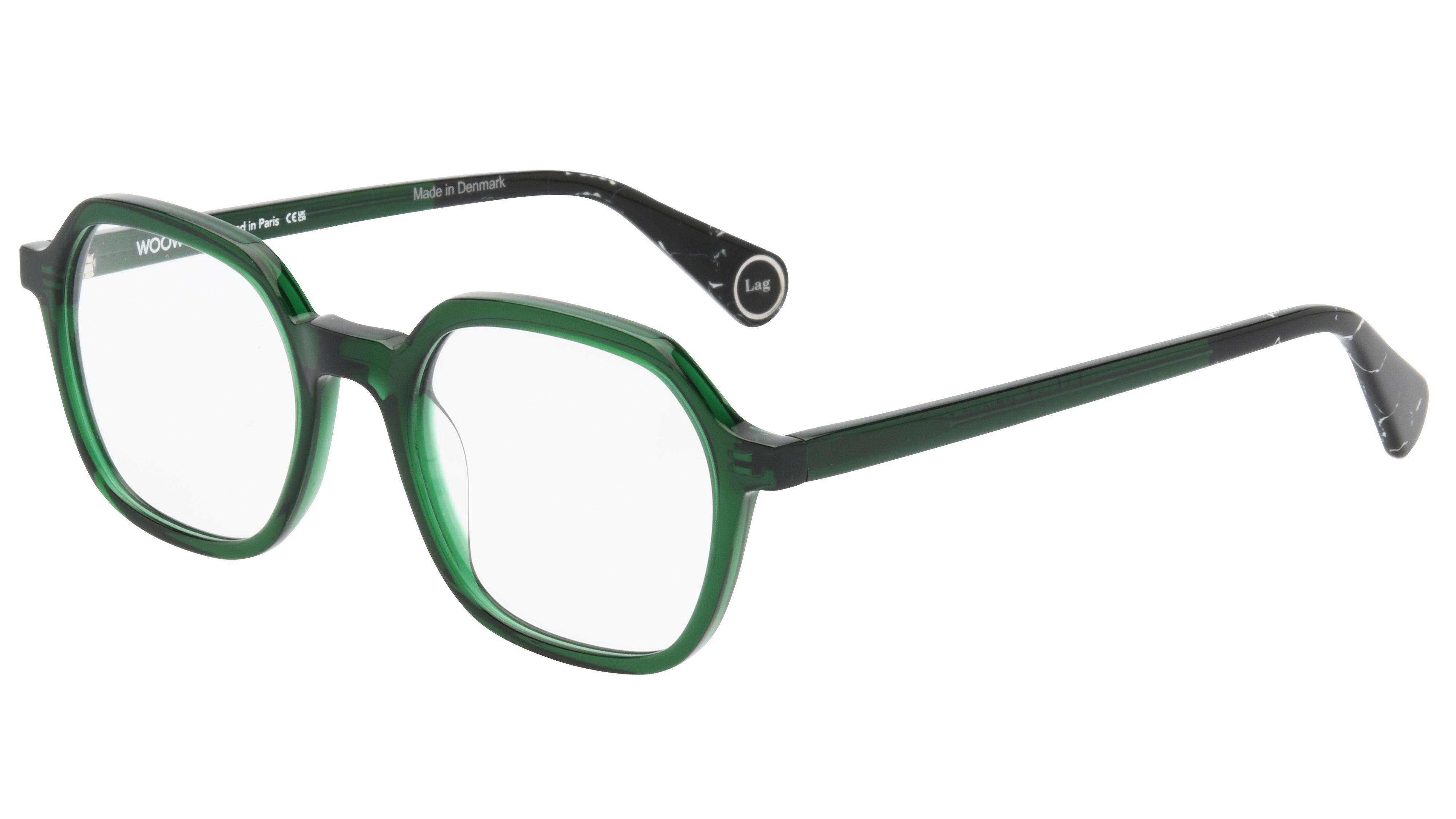 Lunettes de vue WOOW Homme Vert Carré Jetlag1 Trois-Quart