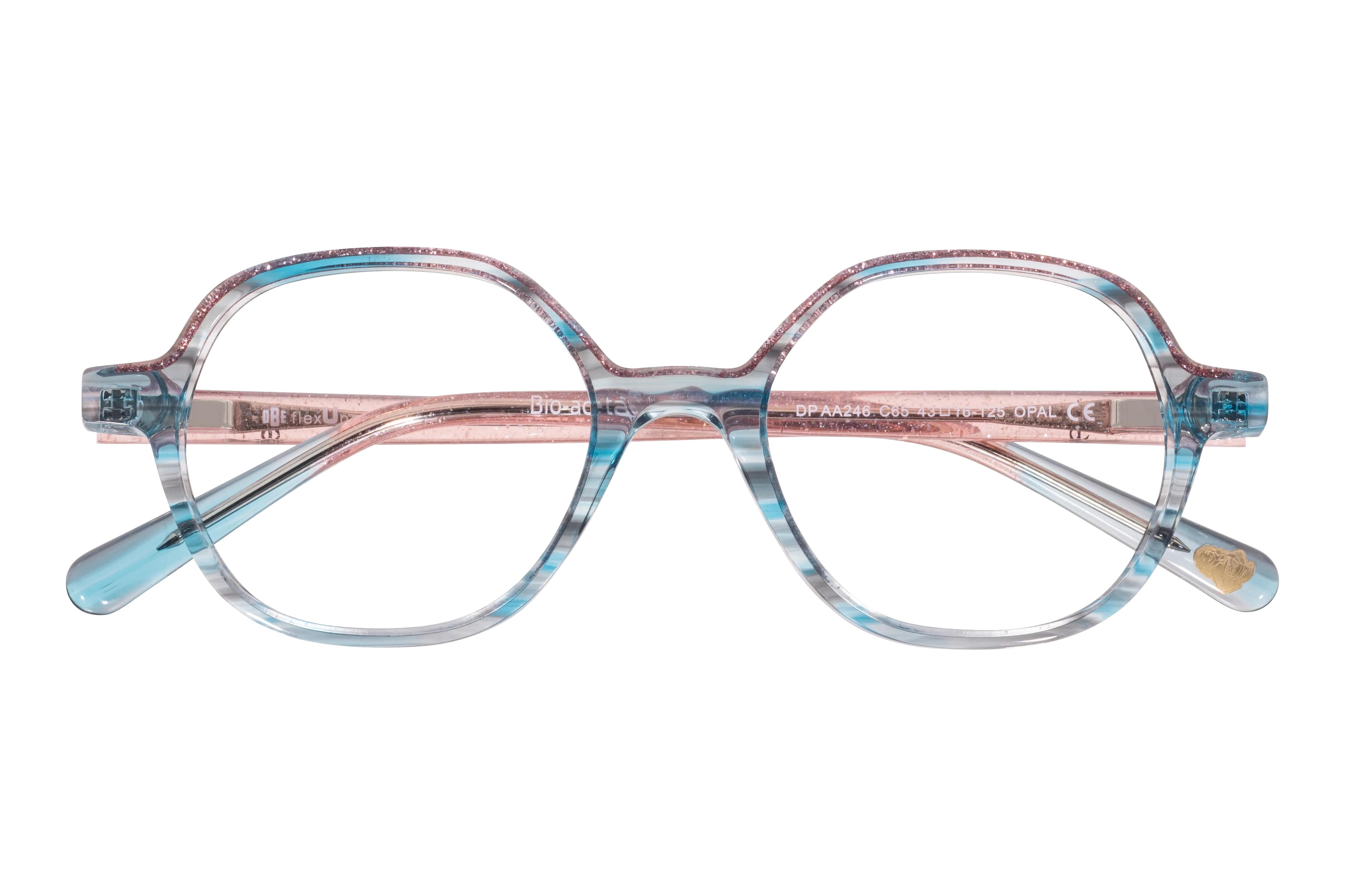 Lunettes de vue Disney Princesses  Bleu Wayfarer DPAA246C65 Face