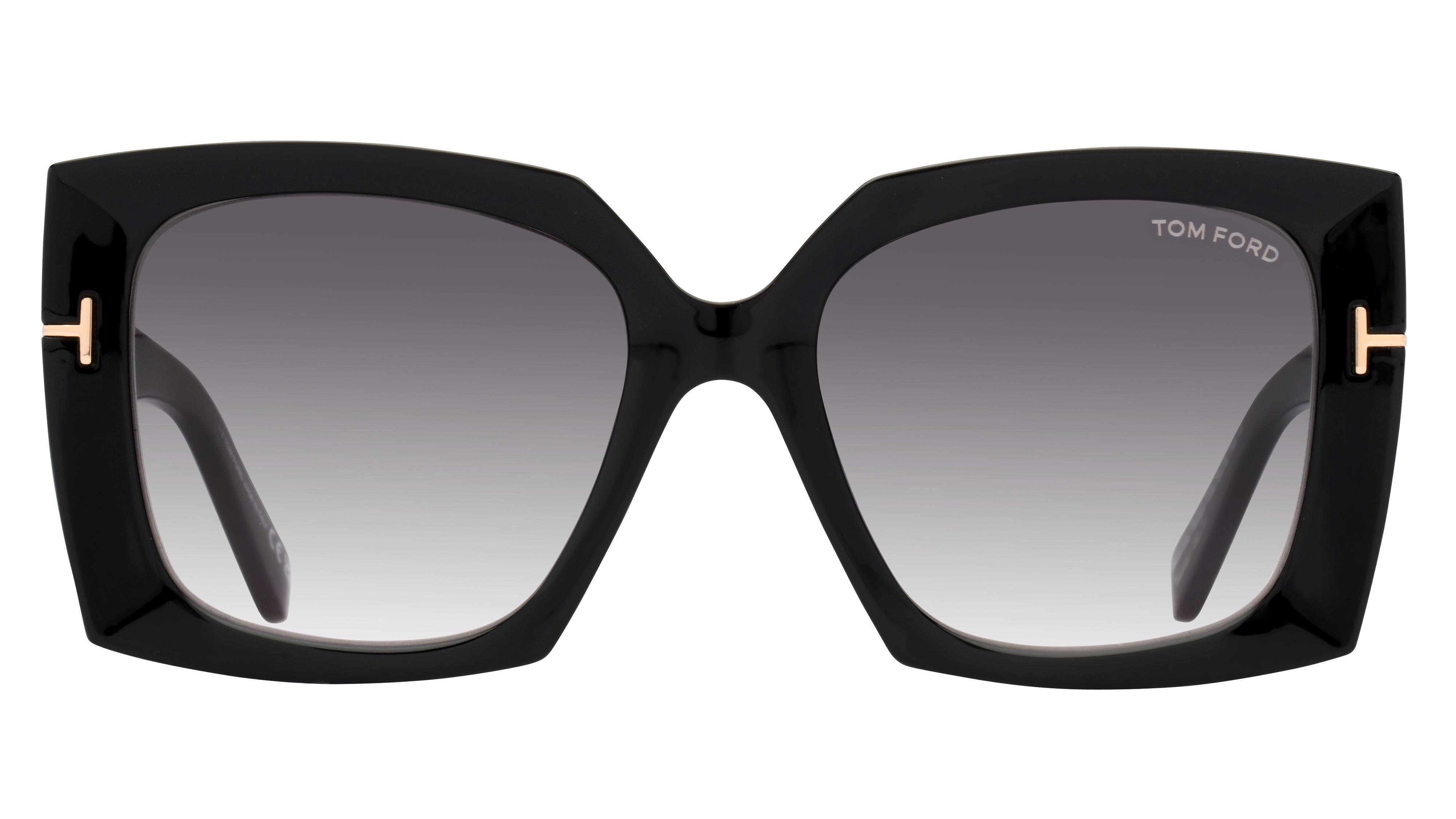 Lunettes de soleil Tom Ford FT0921 5401B Noir Brillant Ovale Krys