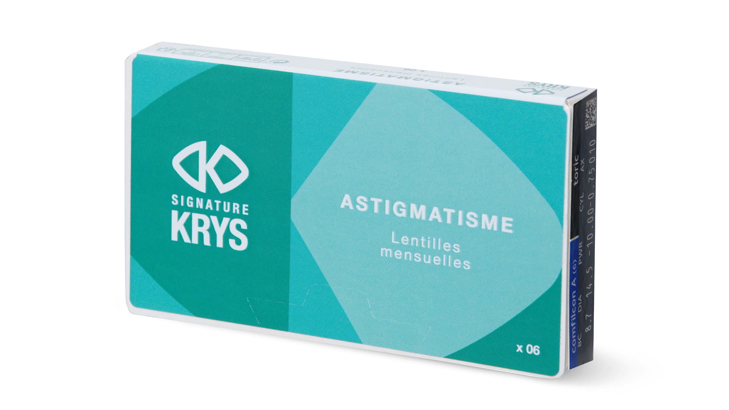 Lentilles de contact Signature Krys Mensuelles pour Astigmates Boîte de 6