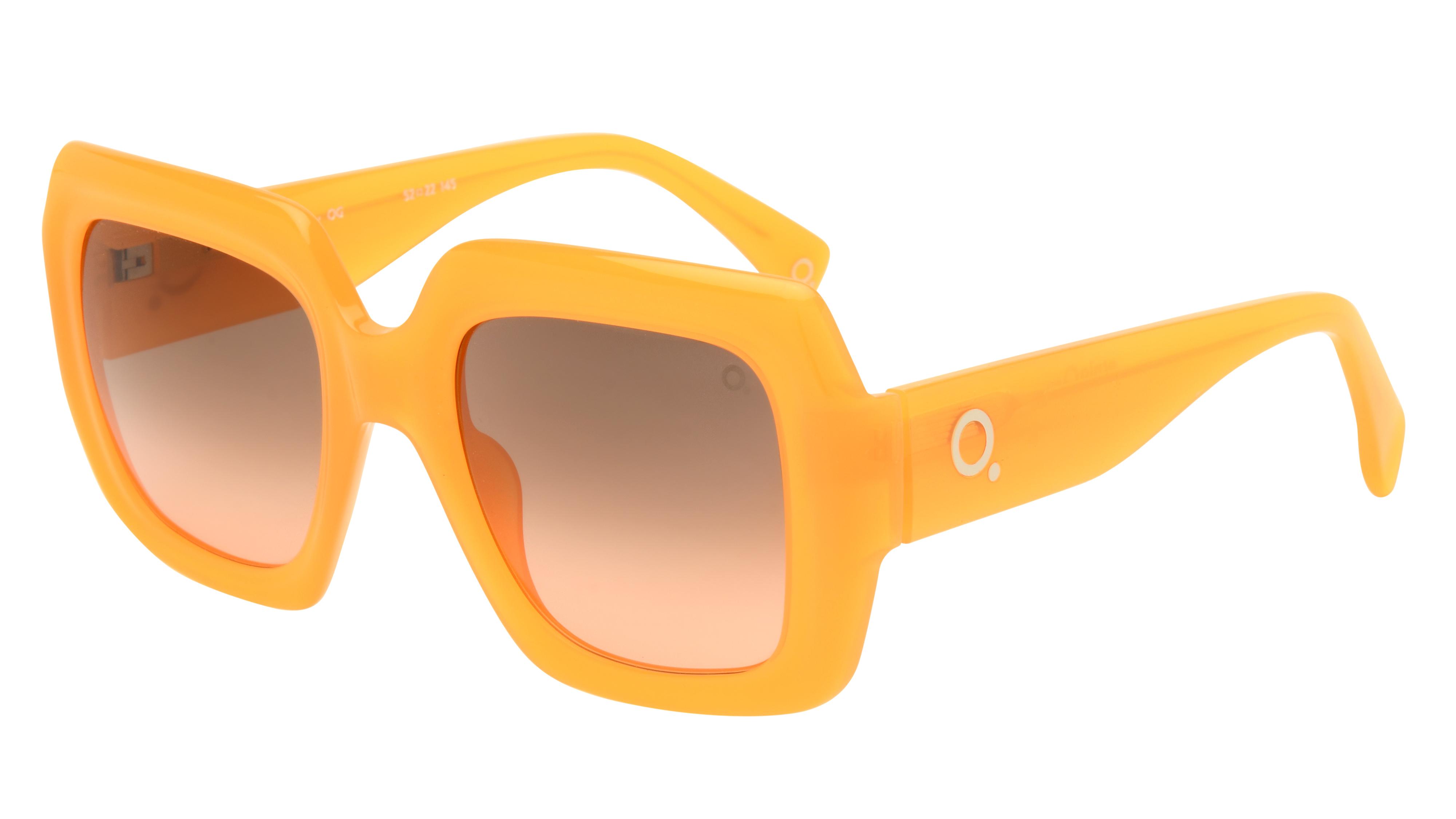 Lunettes de soleil Etnia Barcelona Femme Orange Carré Brigit52S Trois-Quart