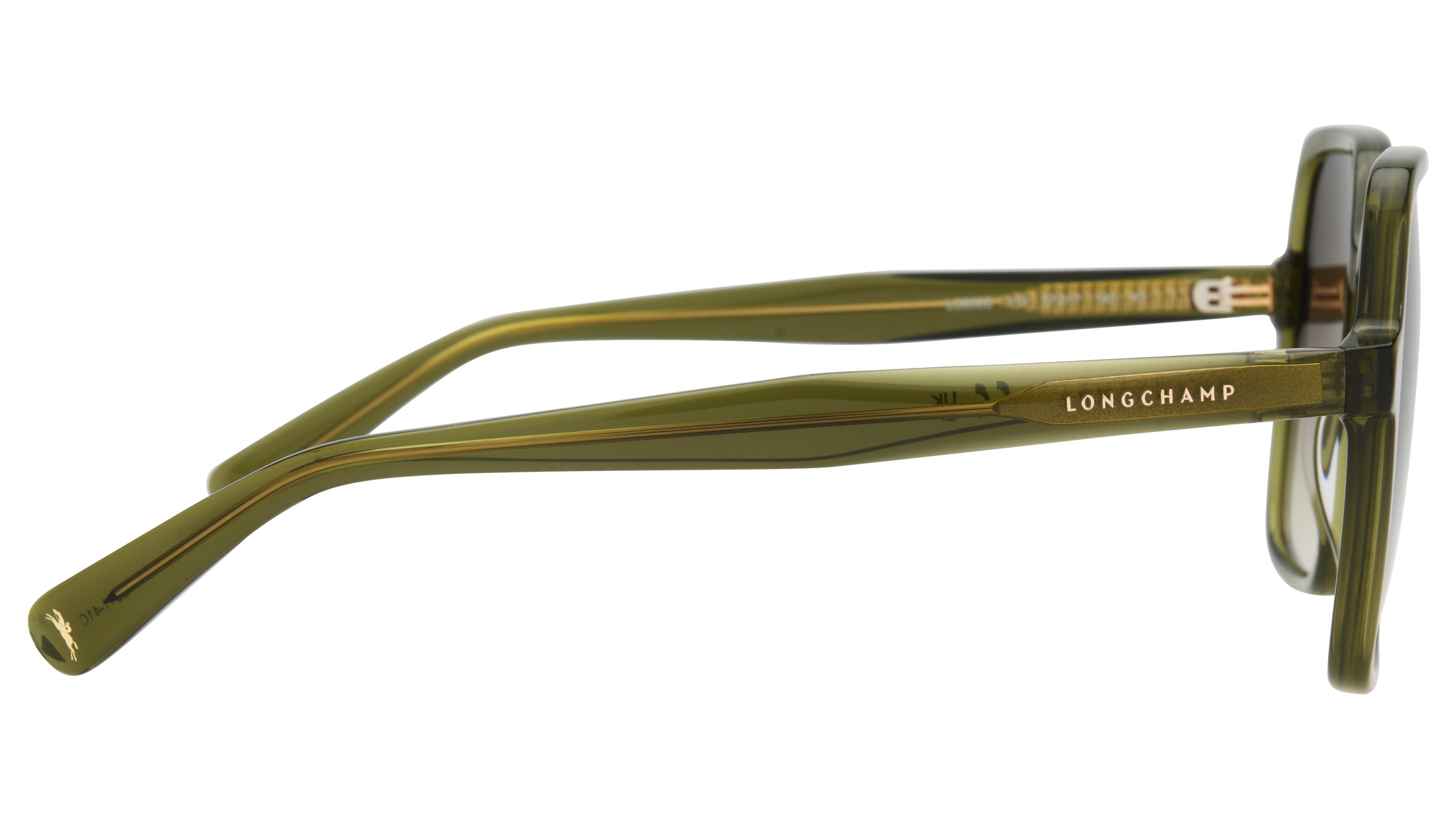 Lunettes de soleil Longchamp Femme Vert Carré lo808s Droite